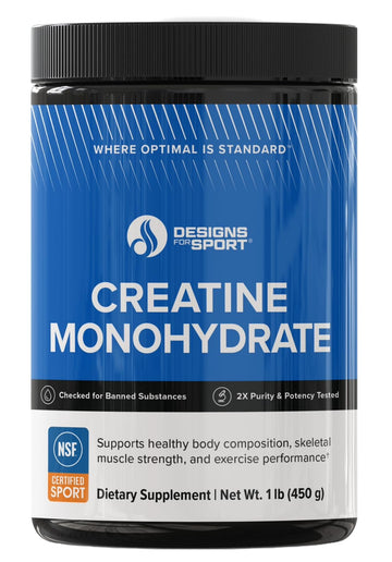 Designs for Sport Micronized Creatine Monohydrate Unflavored Powder - NSF Certified for Sport, 90 Servings, Supports Muscle Recovery, Brain Health, Pre and Post Workout Strength Designs for SportAu supplements