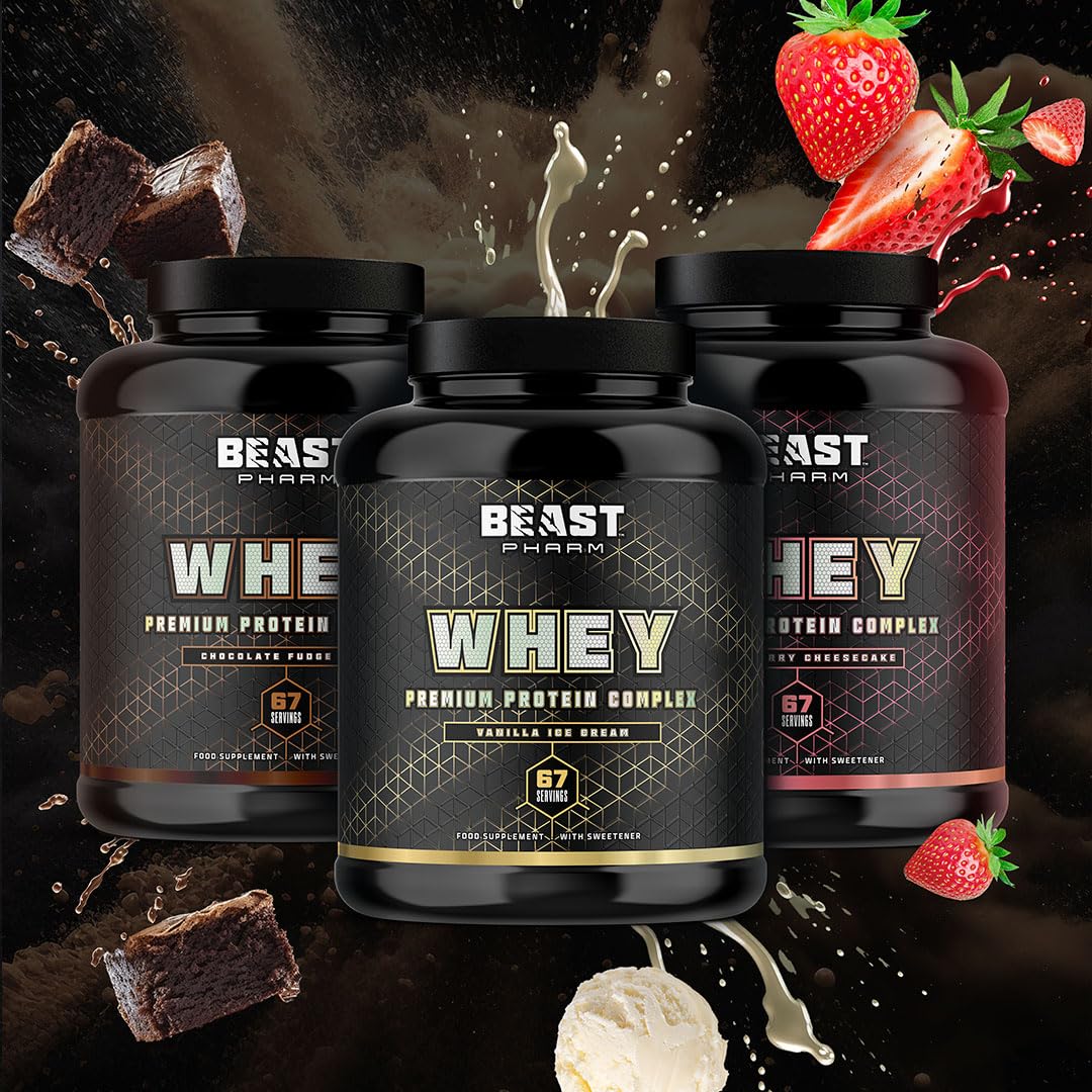 Beast Pharm | WHEY Protein Powder | 2.01kg/67 Servings | Vanilla Ice Cream Beast PharmAu supplements