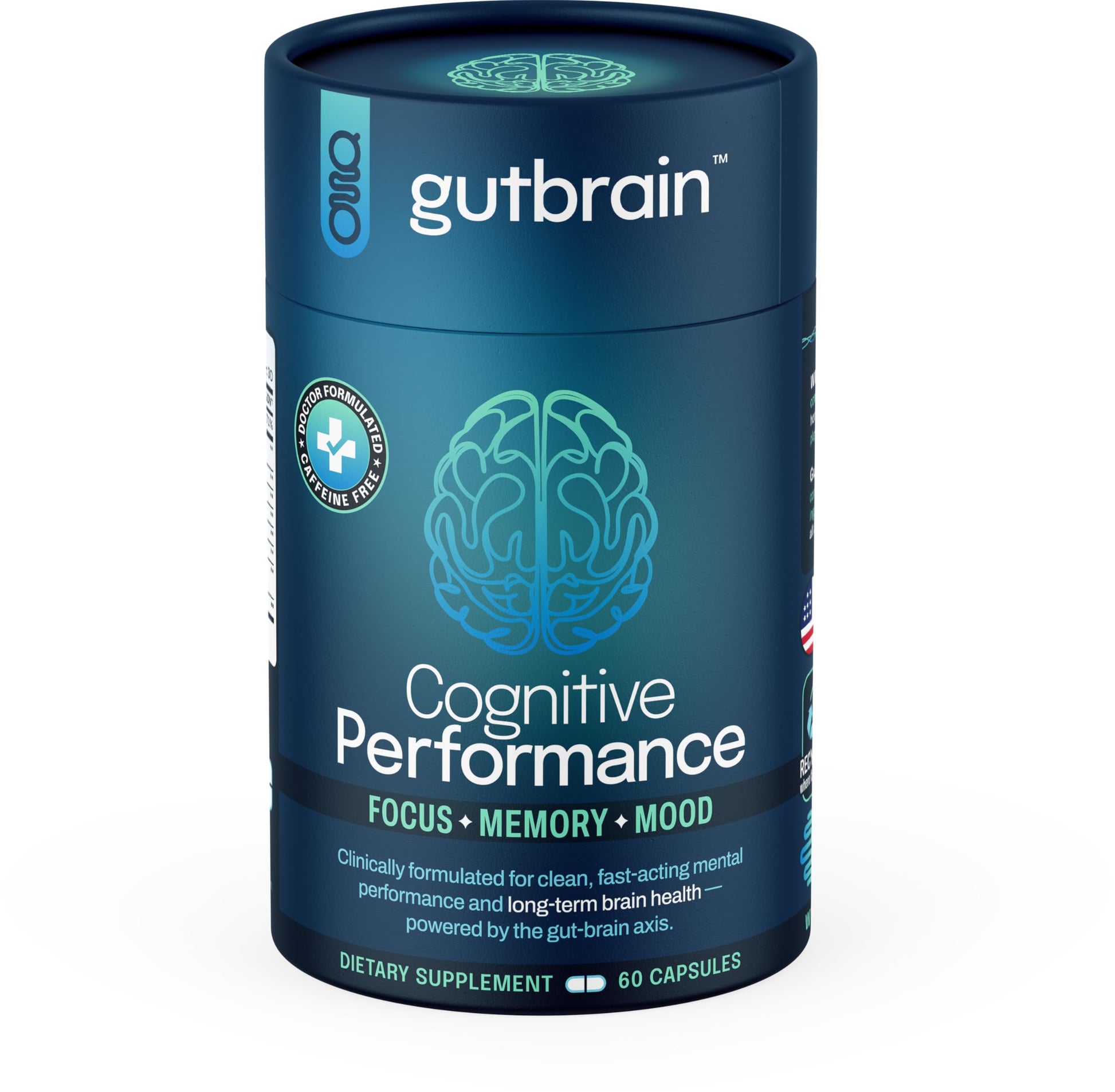 Brain Supplement for Memory and Focus with Probiotics, Advanced 2 in 1 Nootropic Brain Support for Mental Clarity, Caffeine Free Doctor Formulated Supplement, 60 Capsules Purity LabsAu supplements