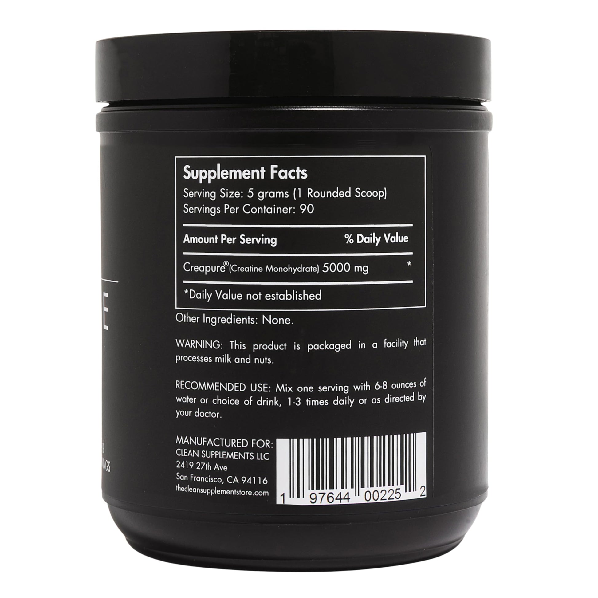CLEAN Creatine - 100% Creapure® Creatine Monohydrate Powder for Muscle Health, Performance and Cognitive Support | 3rd Party Certified by NSF | 90 Servings | Unflavored | Vegan, Keto, and Gluten-Free CLEANAu supplements