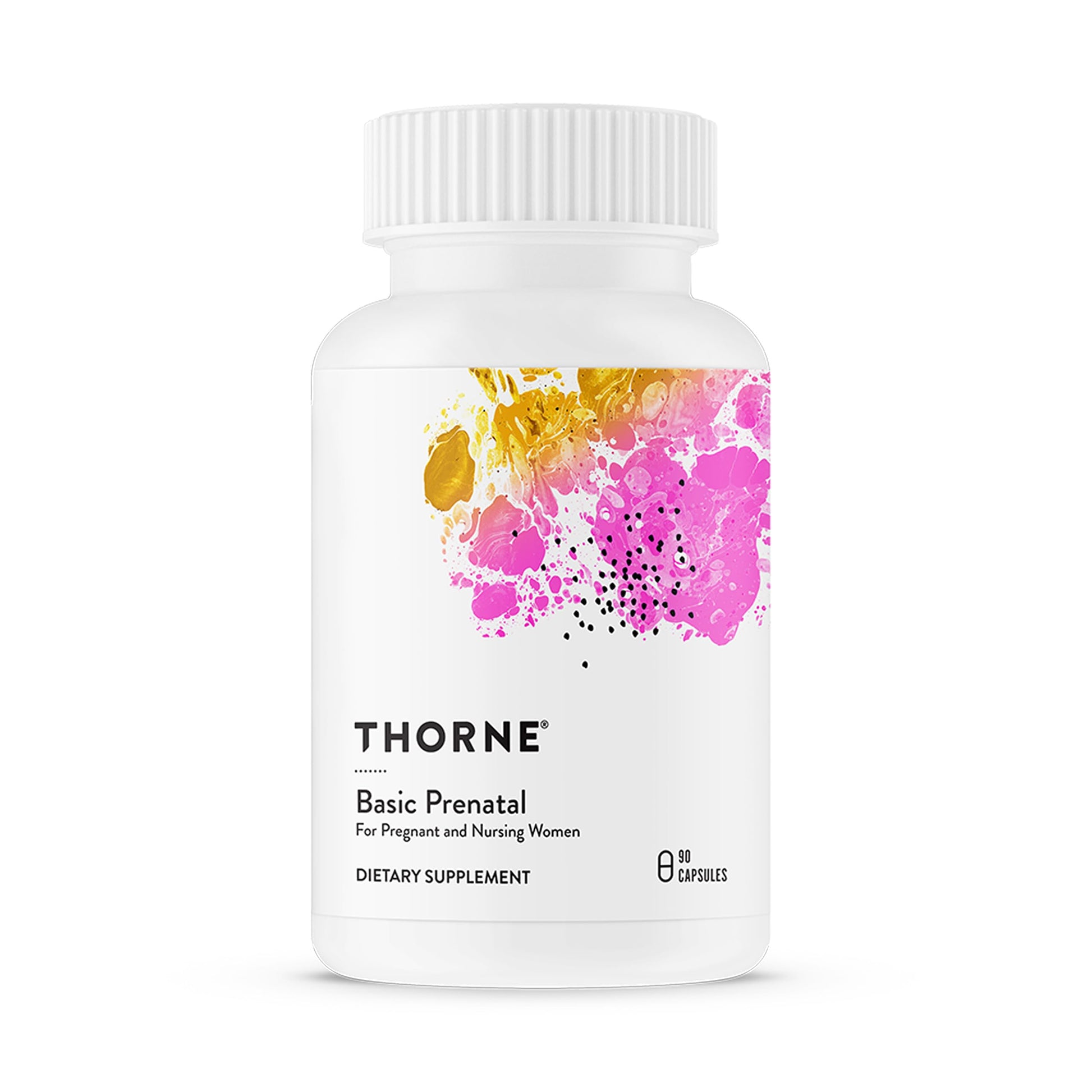 THORNE - Basic Prenatal - Well-Researched Folate Multi for Pregnant and Nursing Women Includes 18 Vitamins and Minerals, Plus Choline - Gluten, Dairy & Soy-Free - 90 Capsules - 30 Servings THORNEAu supplements