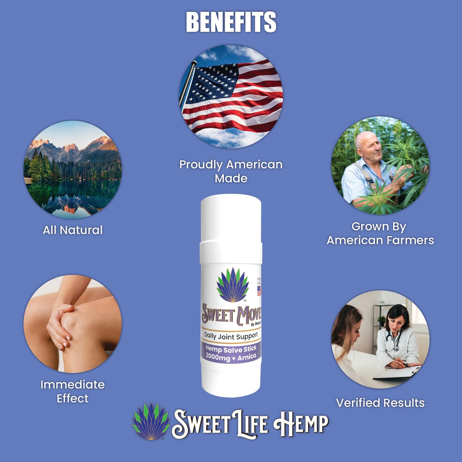 Sweet Life | Hemp Salve Stick | 2000mg | Small Business | Organic | Body Balm | Muscle Comfort Sweet LifeAu supplements