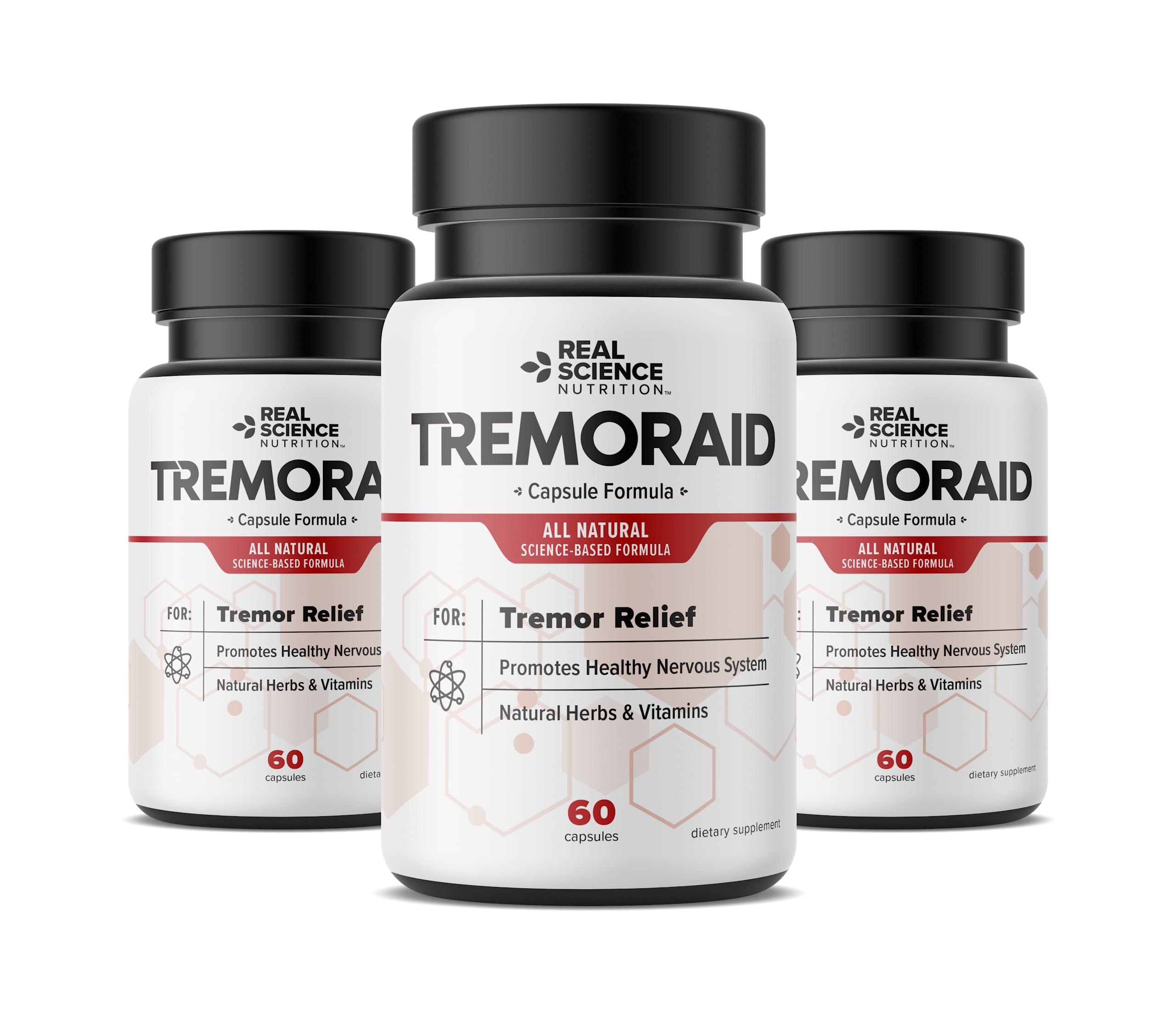 Tremoraid Essential Tremor Relief Supplements (60 Caps)* (3 Bottles) TremoraidAu supplements