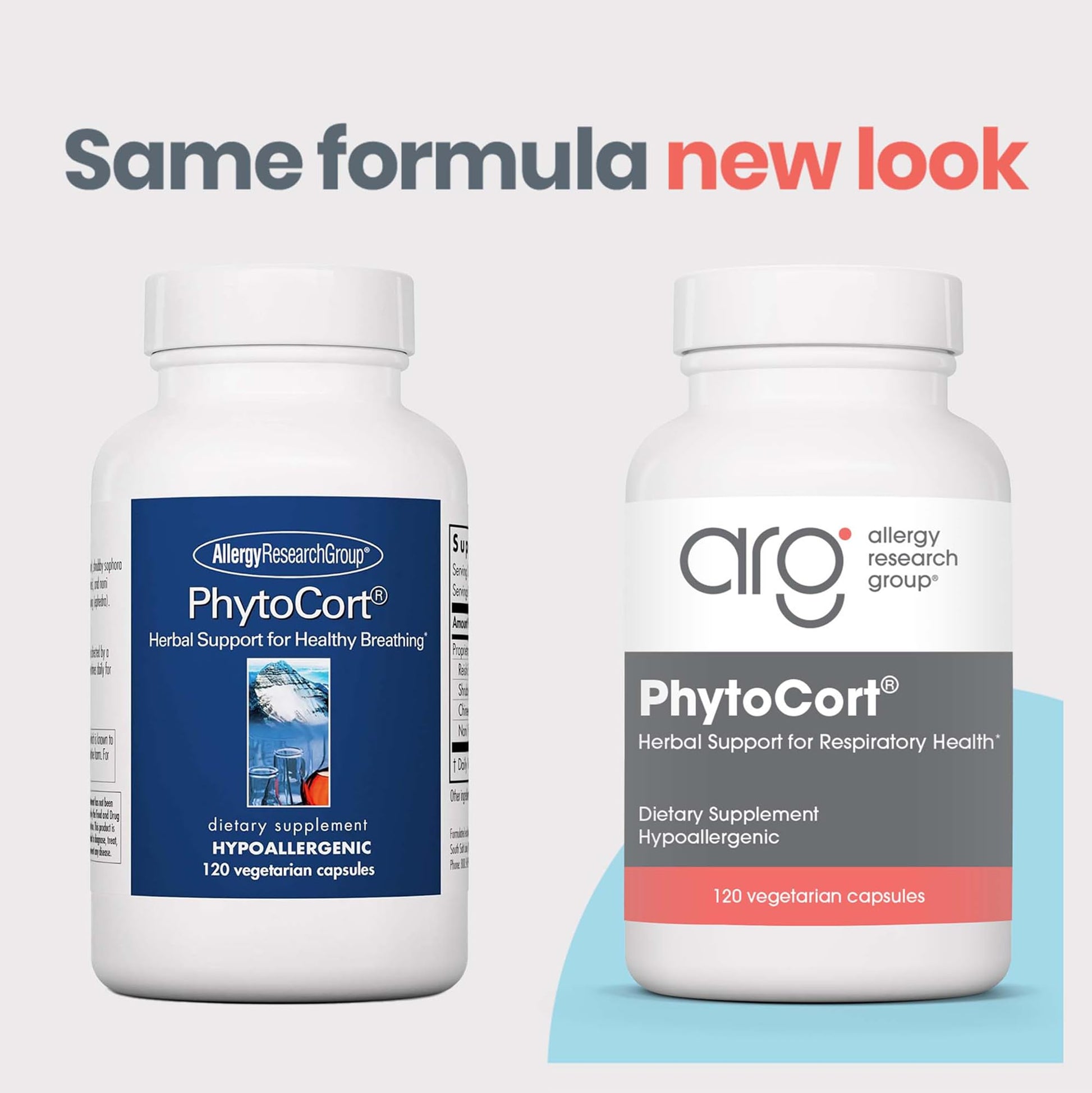 Allergy Research Group PhytoCort Supplement - Respiratory Support, Lung Health, Lung Detox, Lung Cleanse, Healthy Breathing, Herbal Support, Reishi, Licorice, Noni, Vegetarian Capsules - 120 Count Allergy Research GroupAu supplements