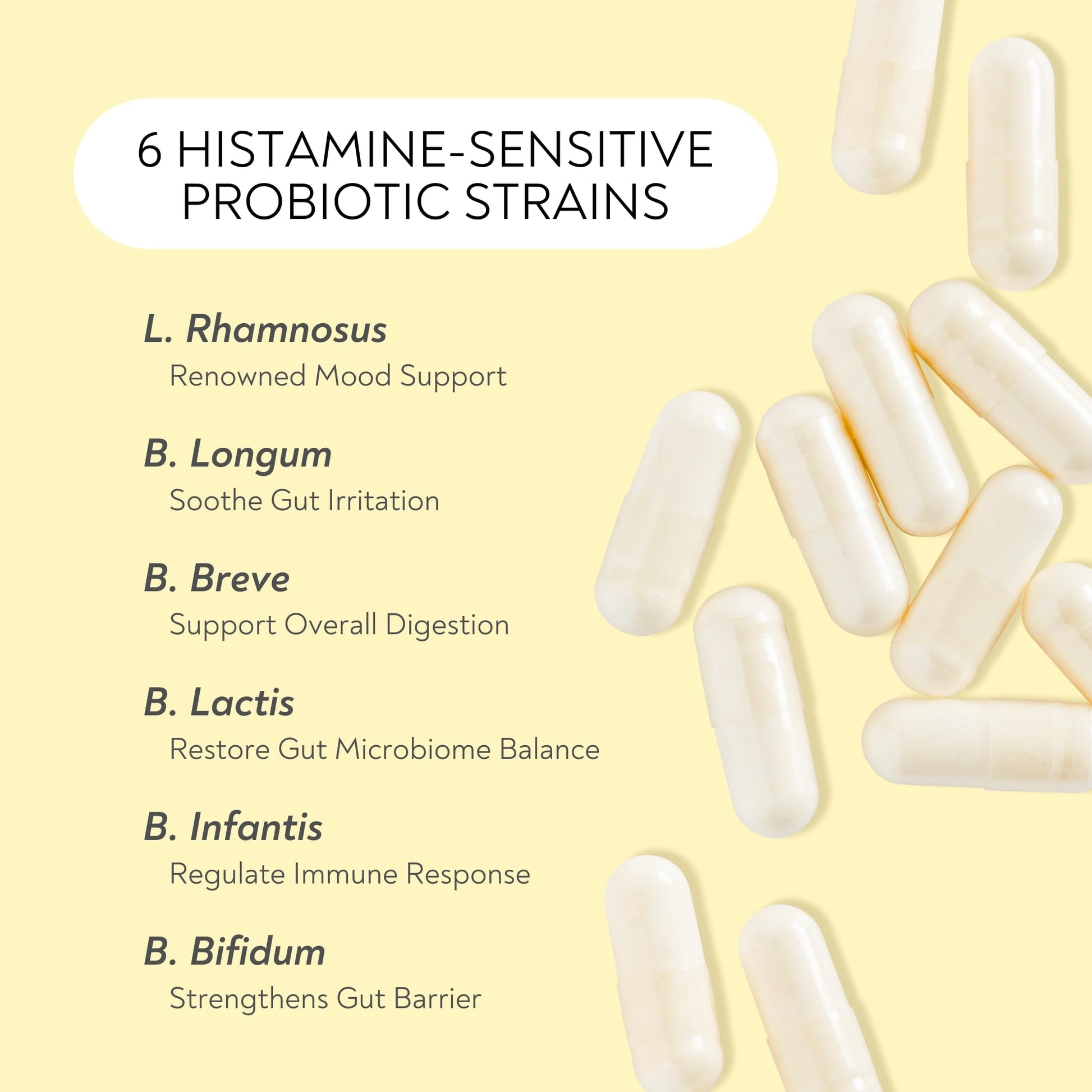 Probiotics - Mood Super Strains Probiotic - Naturally Supports Digestion & Mood - Histamine-Free Probiotics w/ L Rhamnosus GG, Shelf Stable Probiotic Supplement, 60 Day Supply, Non-GMO, VEGAN Lifted NaturalsAu supplements