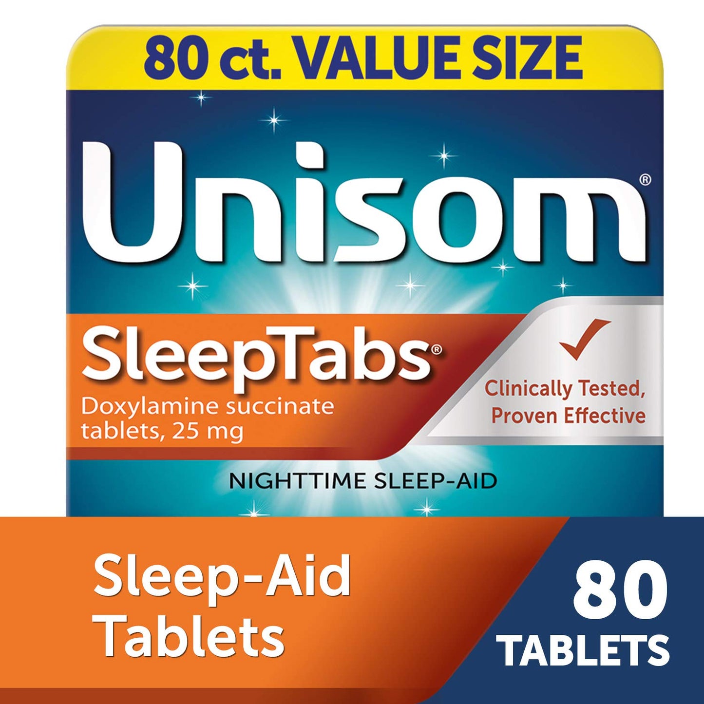 Unisom SleepTabs, Nighttime Sleep-aid, Doxylamine Succinate, 80 Tablets UnisomUS supplements