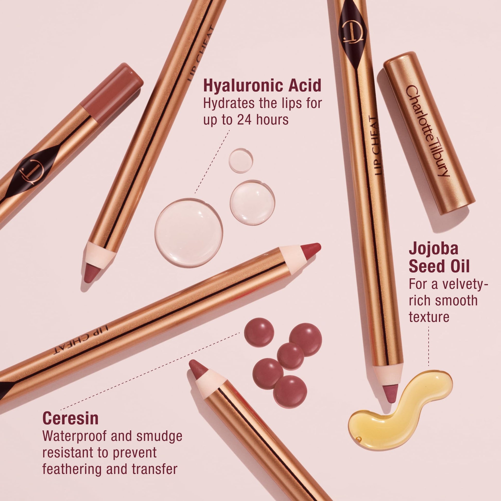 Charlotte Tilbury Lip Cheat Lip Liner Pencil - Gives Lips a Fuller-Looking, Defined Pout - Enriched with Jojoba Oil & Hyaluronic Acid - Waterproof, Smudge-Proof & Transfer-Proof - Pillow Talk Medium Charlotte TilburyAu supplements