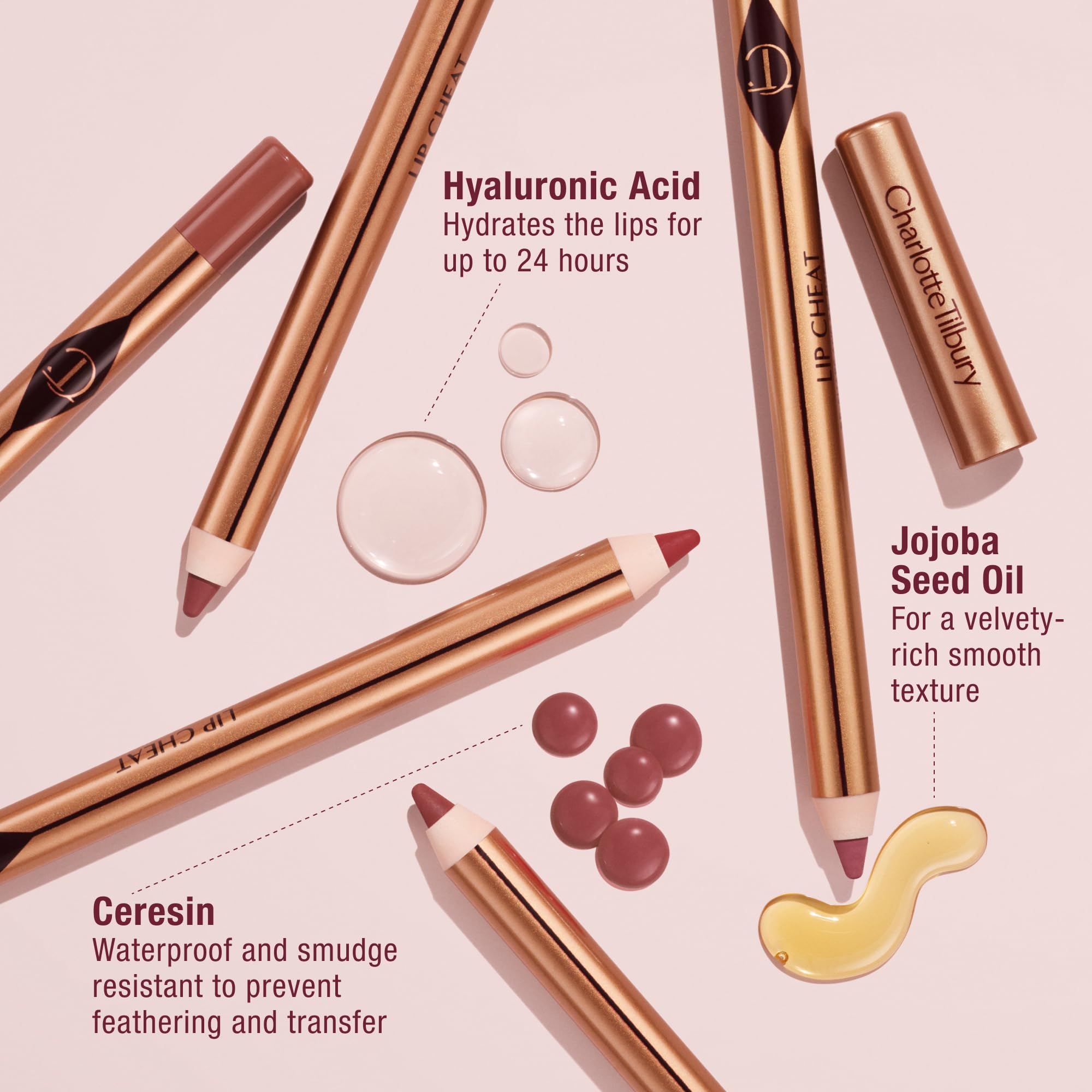 Charlotte Tilbury Lip Cheat Lip Liner Pencil - Gives Lips a Fuller-Looking, Defined Pout - Enriched with Jojoba Oil & Hyaluronic Acid - Waterproof, Smudge-Proof & Transfer-Proof - Foxy Brown Charlotte TilburyAu supplements