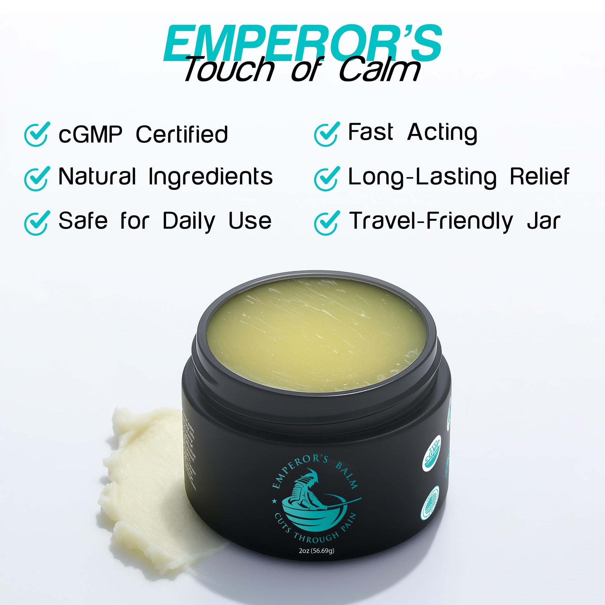 The Emperor's Balm Joint & Muscle Pain Relief Cream – Fast-Acting, Non-Greasy, Long-Lasting Natural Formula – Soothing Rub for Back, Shoulder, Neck & Whole Body - 2oz The Emperor's BalmAu supplements
