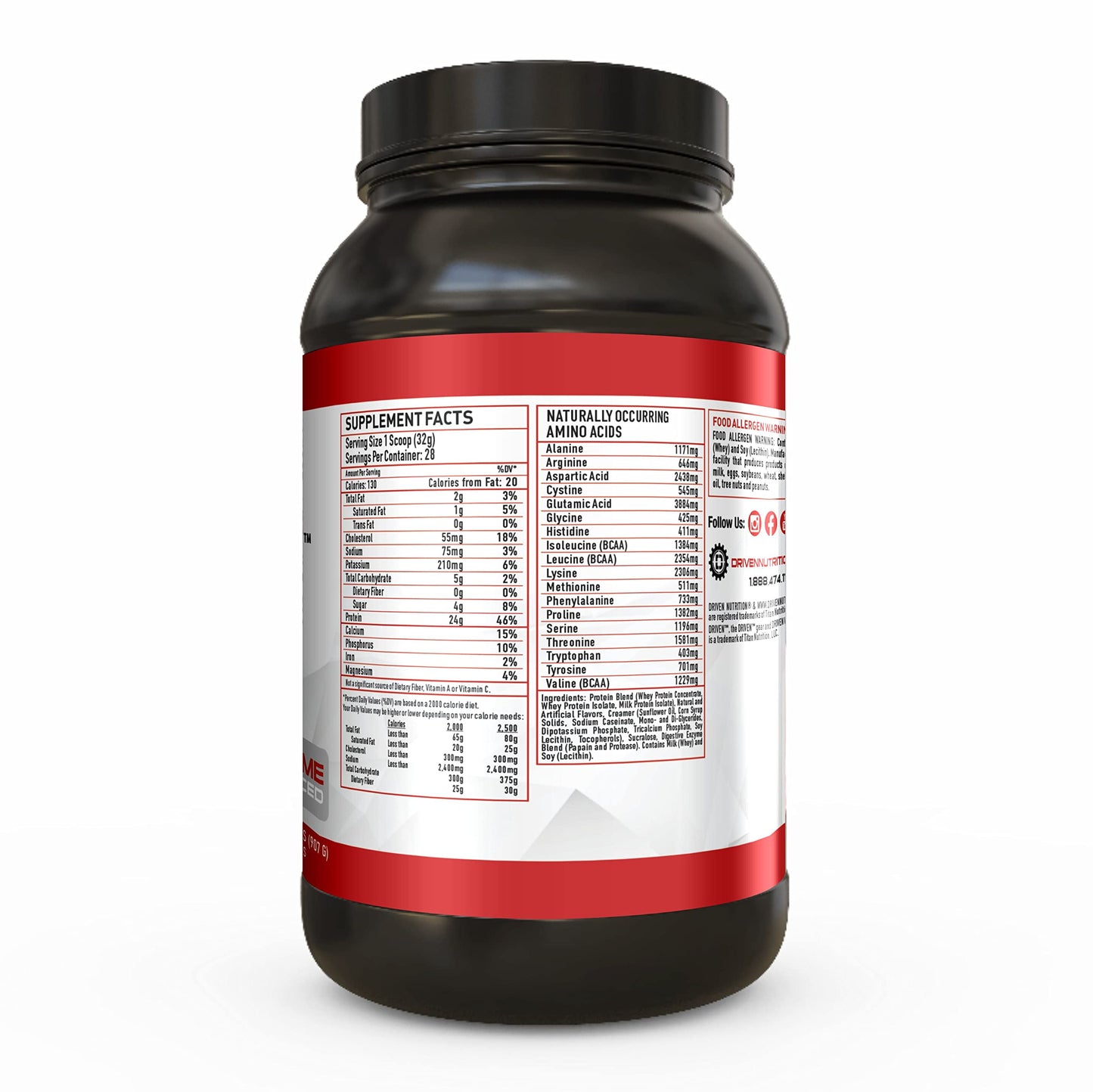Driven WHEY- Grass Fed Whey Protein Powder: Delicious, Clean Protein Shake Driven NutritionUS supplements