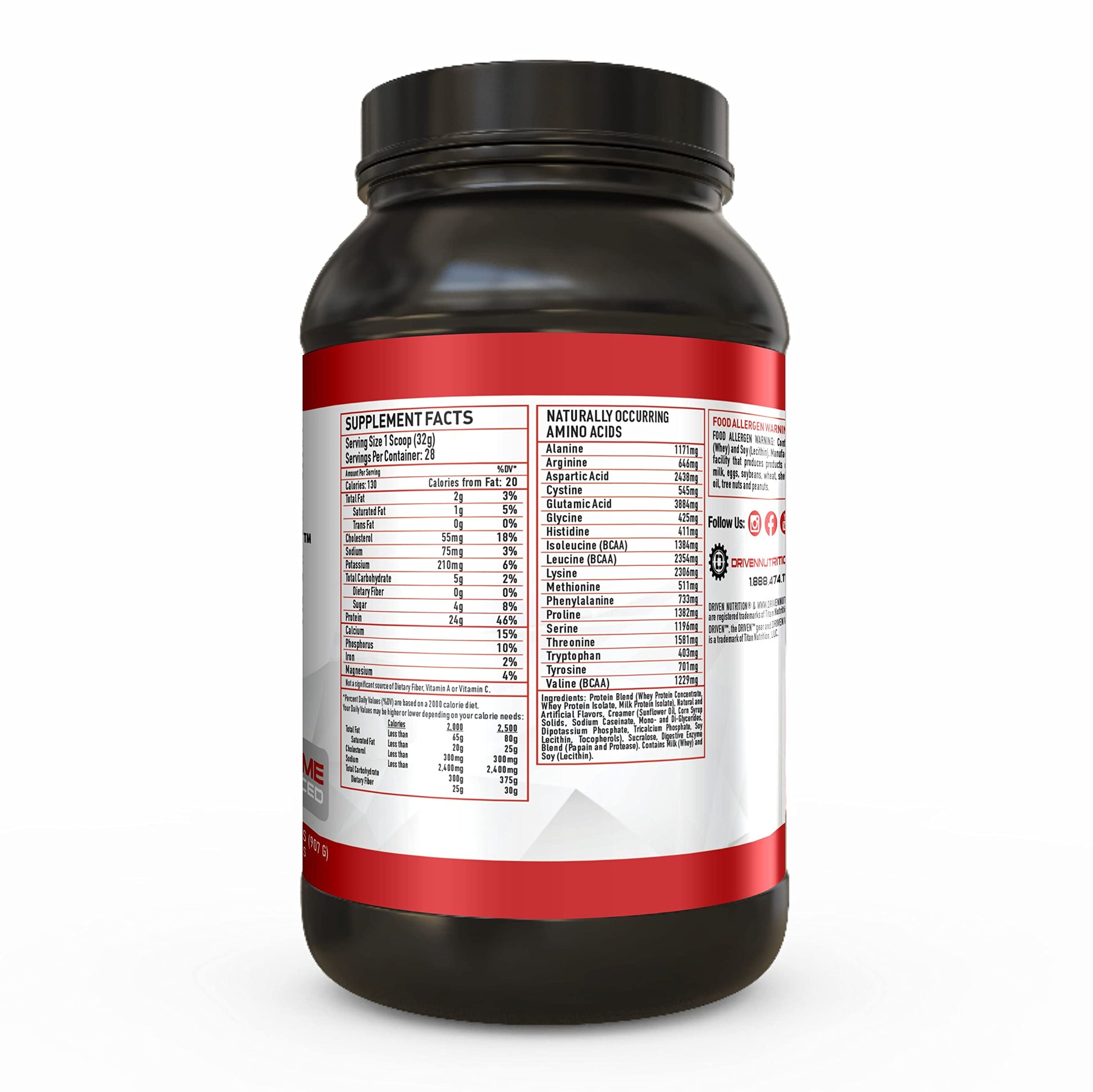 Driven WHEY- Grass Fed Whey Protein Powder: Delicious, Clean Protein Shake Driven NutritionUS supplements