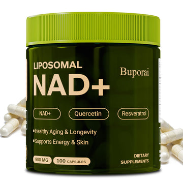 Buporai NAD Supplement 900mg with Resveratrol & Quercetin, NAD Supplement for Anti-Aging, Cellular Energy & Repair-100 Capsules BuporaiAu supplements