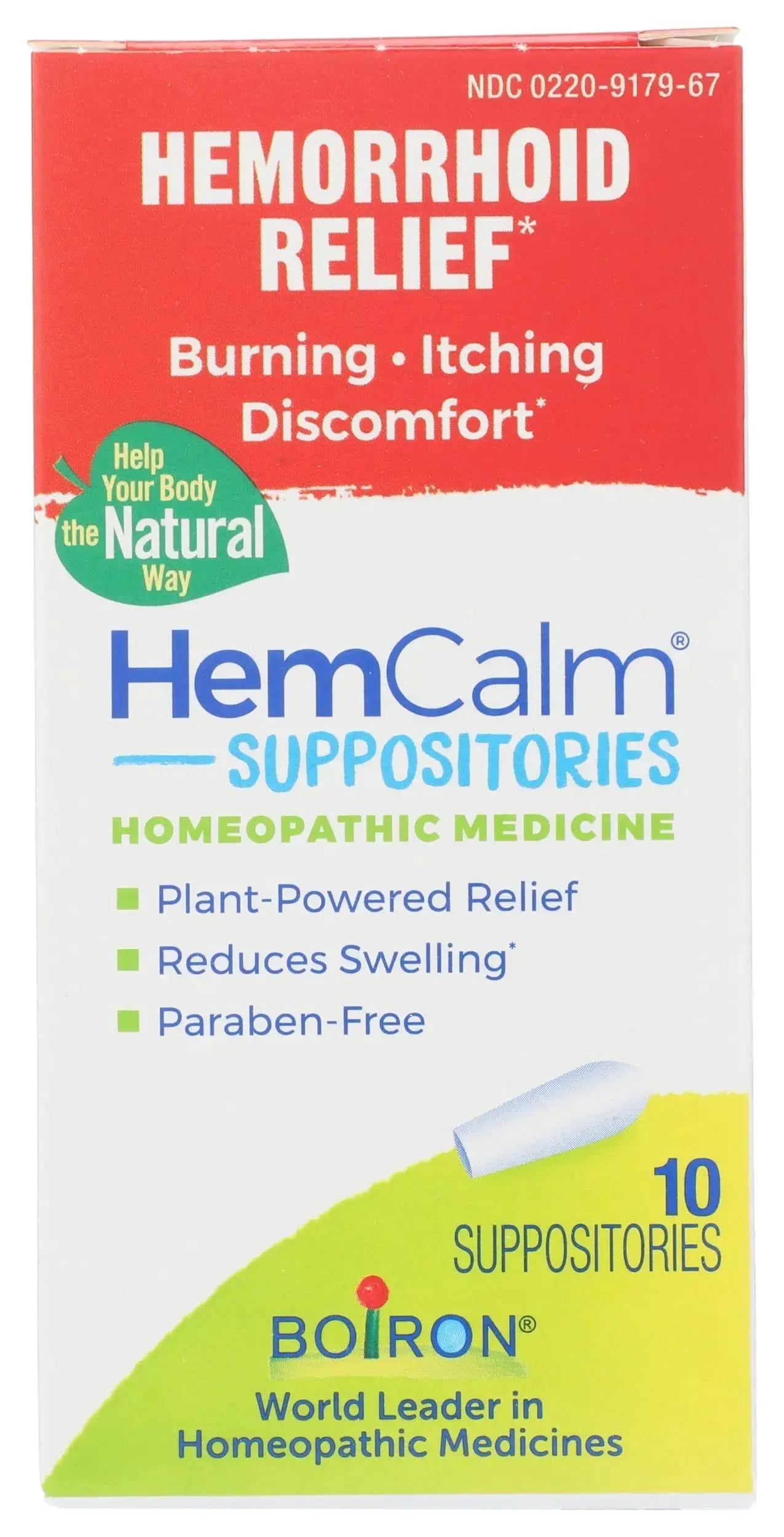 Boiron HemCalm Suppositories for Hemorrhoid Relief of Pain, Itching, Swelling or Discomfort - 10 Count BoironAu supplements