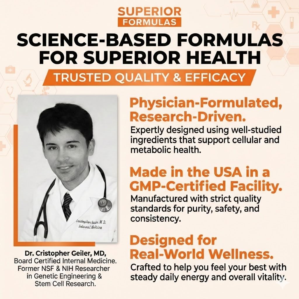 Superior Formulas | Superior SENOLYTIC+ | Fisetin-Quercetin Complex | Physician-Formulated and Science-Based Supplement for Adults 18+ | Promotes Cellular Repair | Boosts Longevity & Healthspan Superior Formulas LLCAu supplements