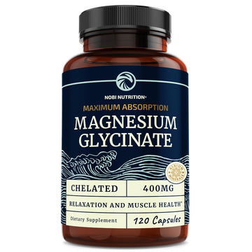 Magnesium Bisglycinate 400mg | Chelated Bisglycinate for Muscle Relaxation, Bones Nobi NutritionUS supplements