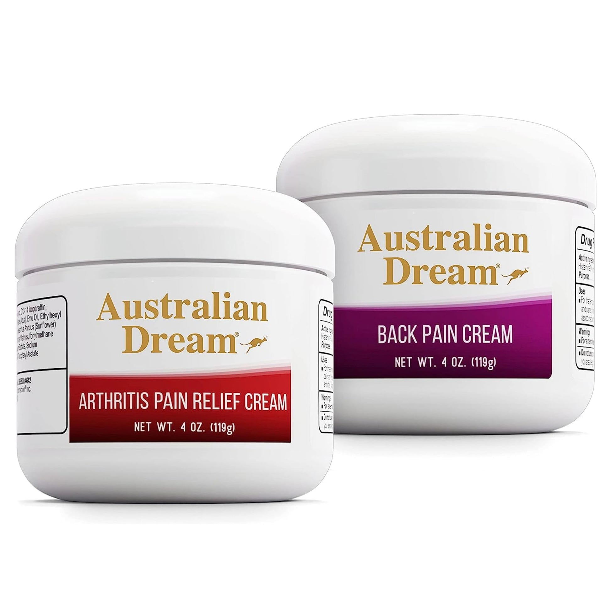 Australian Dream Arthritis Pain Relief Cream & Back Pain Cream - Soothing, Non-Greasy Pain Relief Creams - Topical Arthritis Pain Relief Good for Muscle Aches, Joint Pain, or Back Pain - 4 oz Bundle Australian DreamAu supplements
