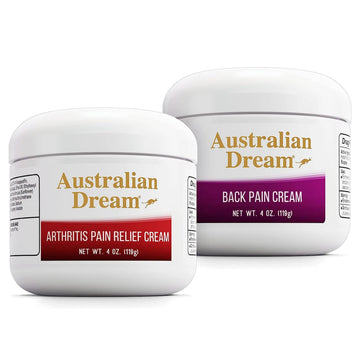 Australian Dream Arthritis Pain Relief Cream & Back Pain Cream - Soothing, Non-Greasy Pain Relief Creams - Topical Arthritis Pain Relief Good for Muscle Aches, Joint Pain, or Back Pain - 4 oz Bundle Australian DreamAu supplements