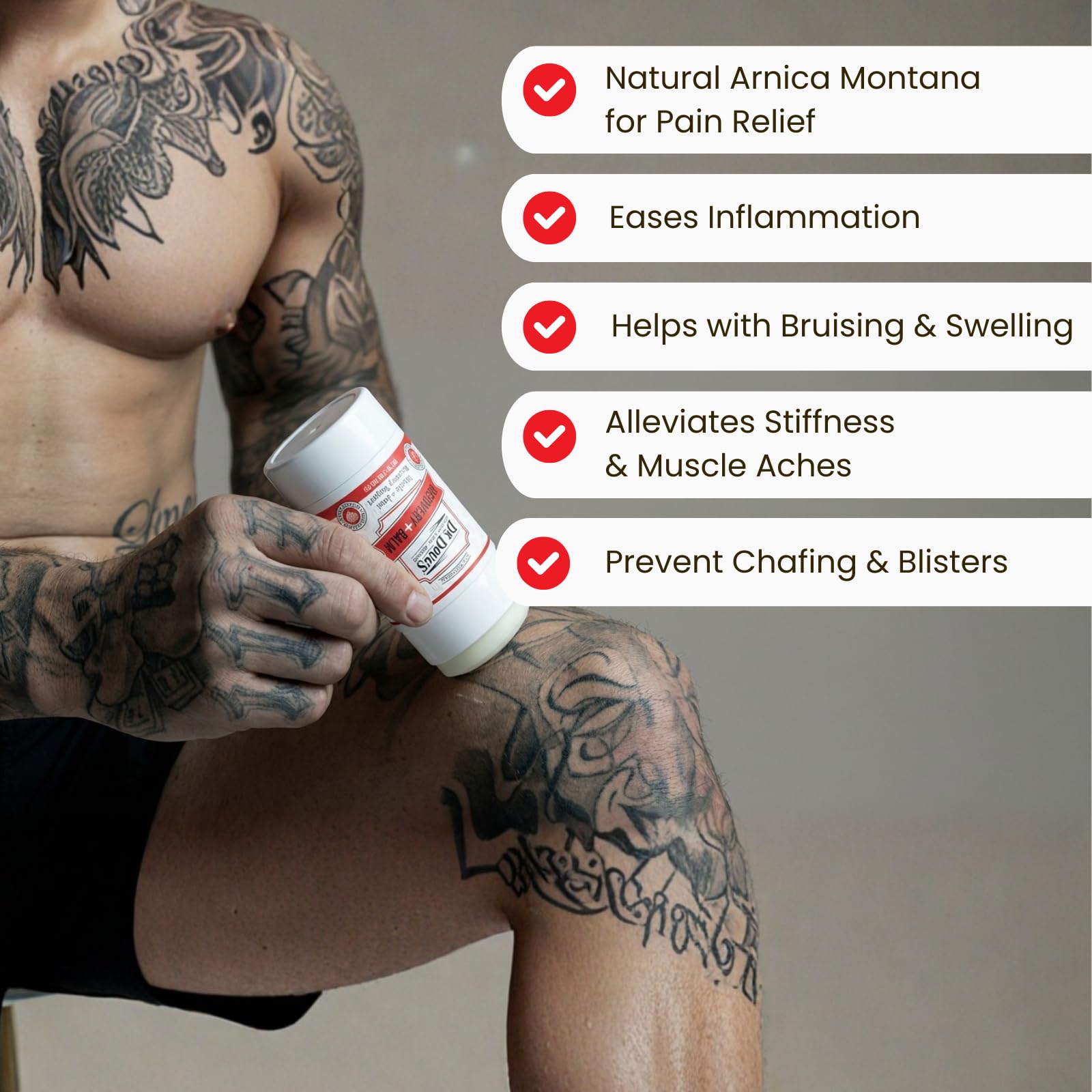Dr. Doug's Recovery Balm – Organic Arnica & Magnesium Topical Rub – Soothing Support Lotion for Active Muscles, Joints, & Skin – Dermatologist Approved, Handmade in USA, Organic 2 oz Twist-Up Stick Dr. Doug'sAu supplements
