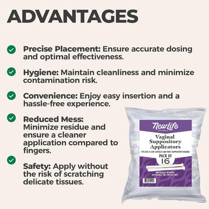 NewLife Naturals Vaginal Suppository Applicators for Boric Acid Suppositories, Size 0 & 00 Capsules, and Pills & Tablets – Individually Wrapped Disposable Applicators – Pack of 28 (Made in USA) NewLife NaturalsUS supplements