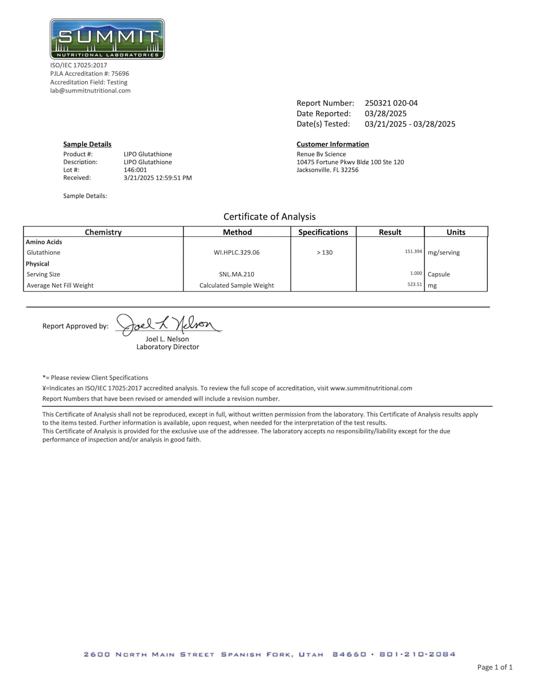 Renue By Science Glutathione | High Strength Supplement | 90 Liposomal Capsules - 130mg Glutathione per Serving | | Non-GMO | Made in The USA & Third-Party Tested Renue By ScienceUS supplements