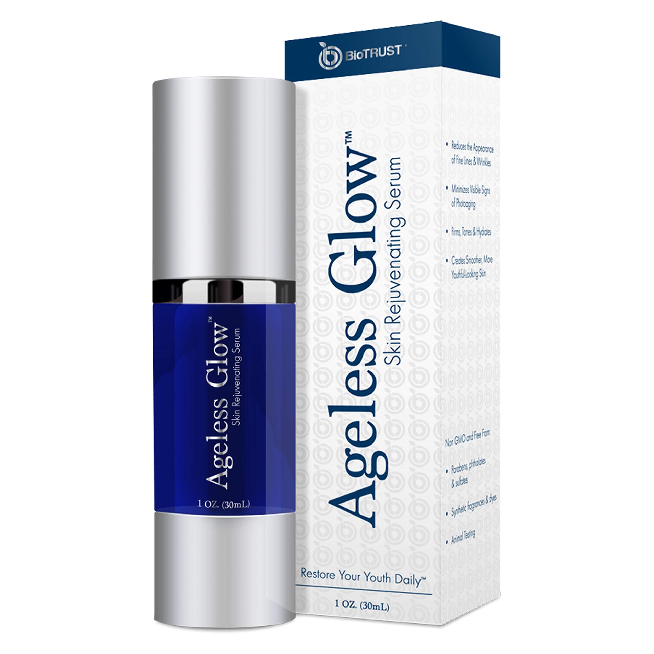 BioTrust Ageless Glow Anti Aging Moisturizer, Skin Brightening Serum with Vitamin C BioTrustUS supplements
