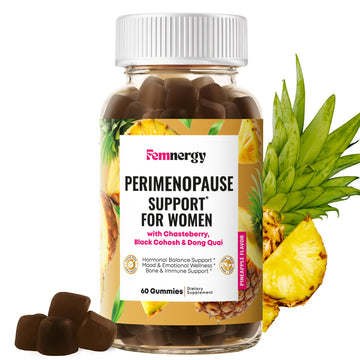 Femnergy Perimenopause Support Gummies for Women - Menopause Relief Estrogen & Hormone Balance Supplement with Black Cohosh Chasteberry Vitamins D3 B6 for Hot Flashes Night Sweats & Mood Swings FemnergyAu supplements