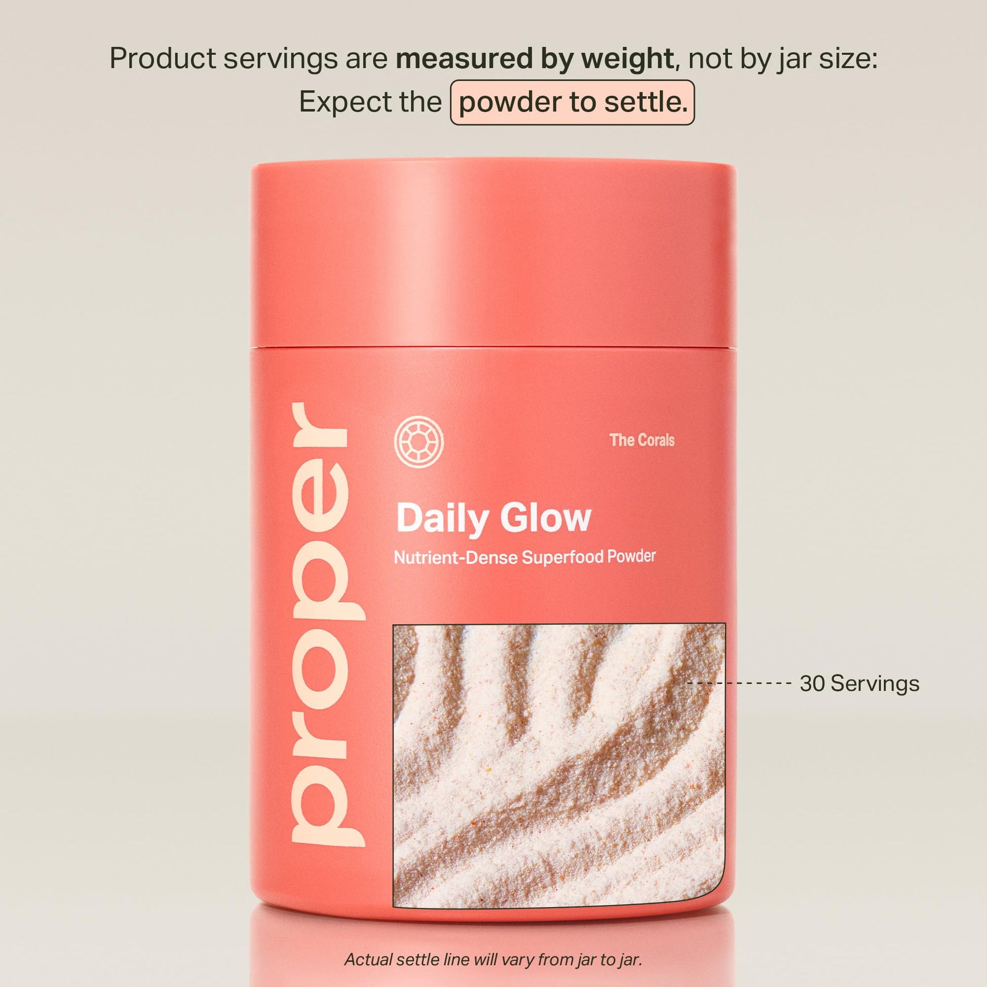 Proper, The Corals Daily Glow Beauty Blend - Nutrient Dense Superfood Powder with Collagen Peptides, Hyaluronic Acid Powder, Vitamin C, and MSM. Hair, Skin, Nail Vitamin Supplement for Women & Men ProperAu supplements