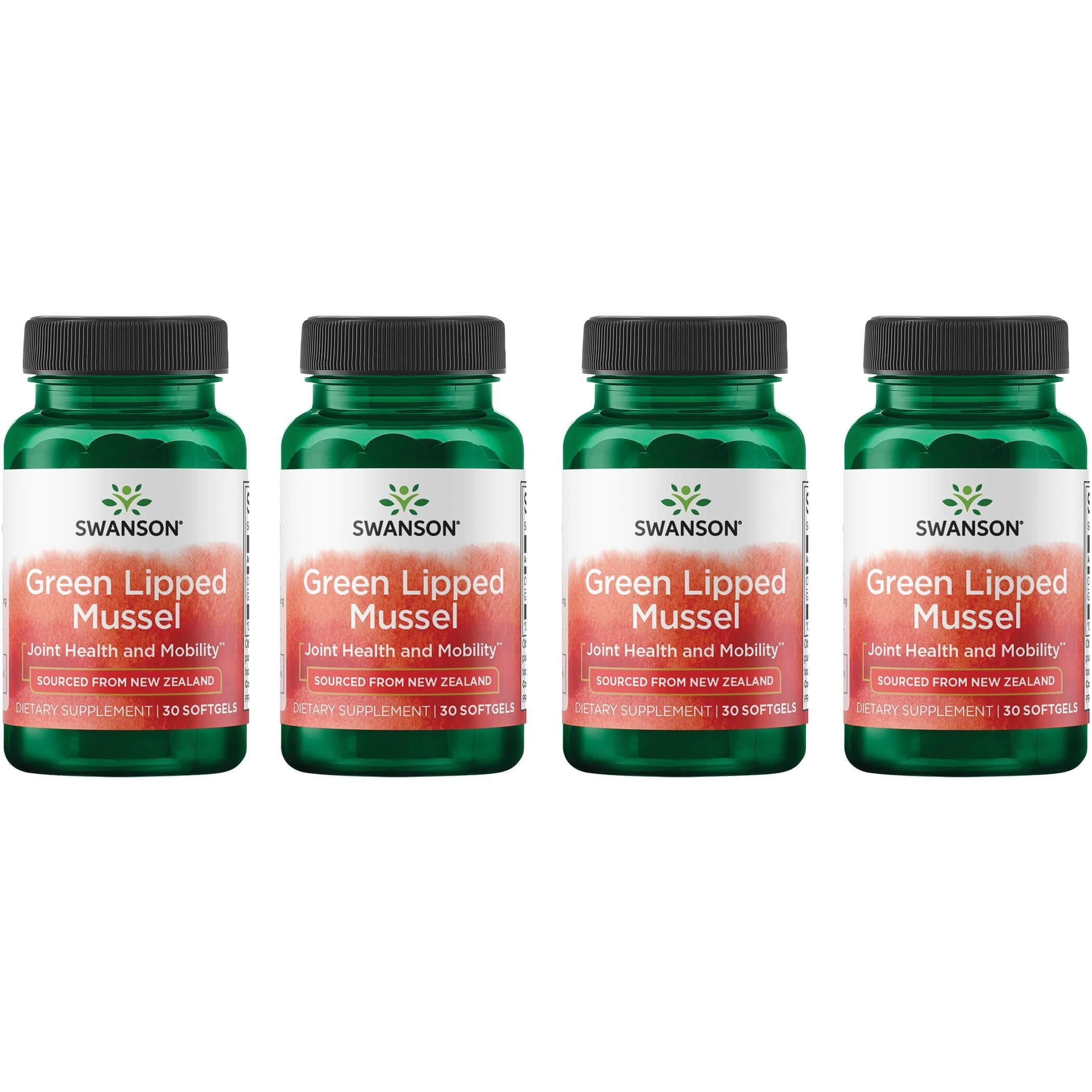 Swanson New Zealand Green Lipped Mussel Oil 30 Sgels (4 Pack) SwansonAu supplements