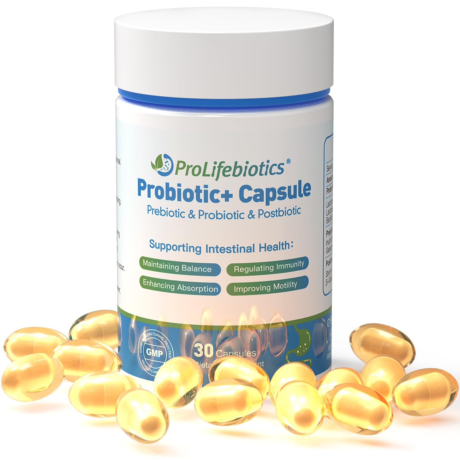3-in-1 Probiotics for Gut and Digestive Health,Immune Support,Supplements Supporting Occasional Constipation,Diarrhea,Gas,Bloating,Delayed-Released Designed to Thrive, 30 Vegan Capsules PROLIFEBIOTICSAu supplements