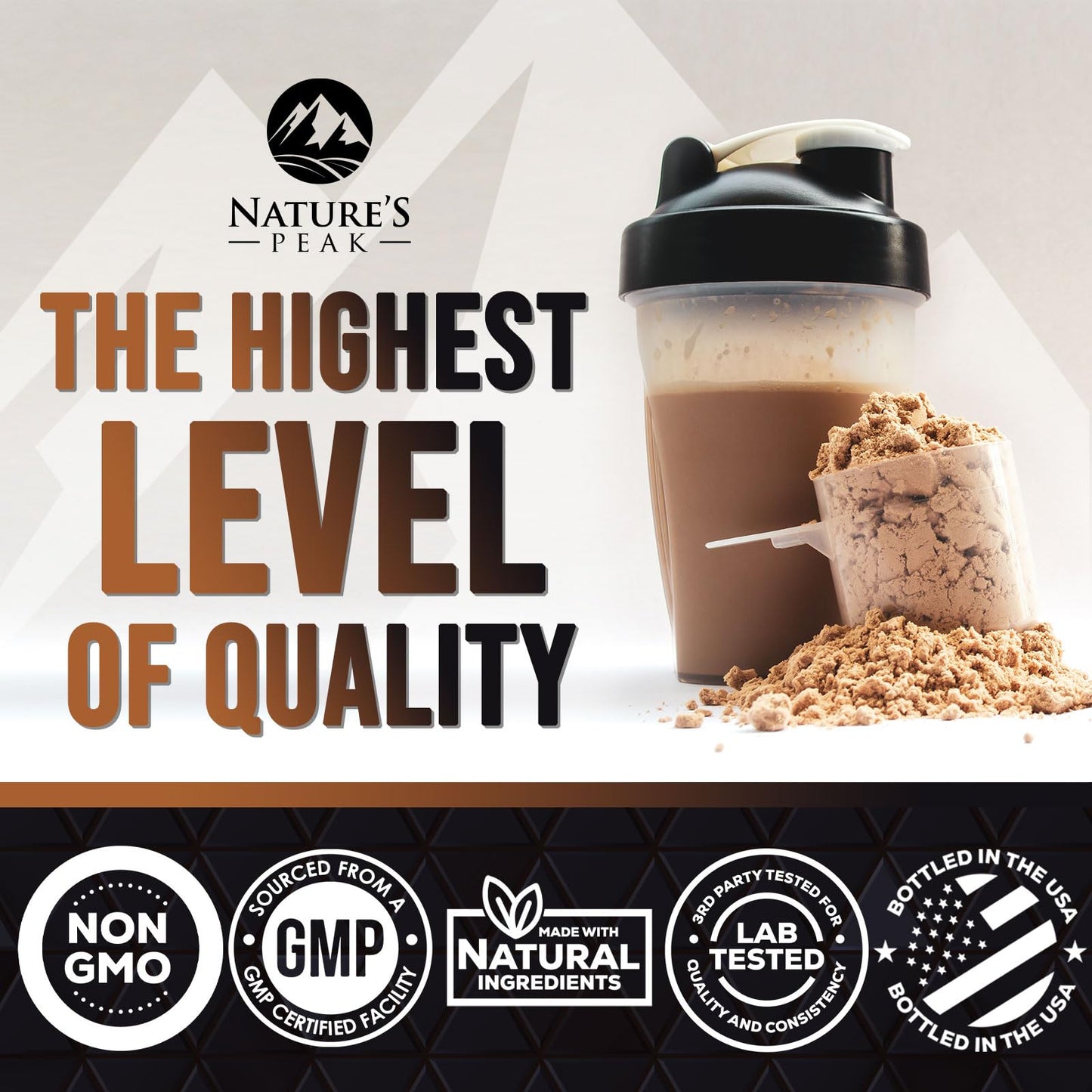 Nature's Premium 100% Whey Protein Powder, 24g of Protein, Double Rich Chocolate Nature's PeakUS supplements