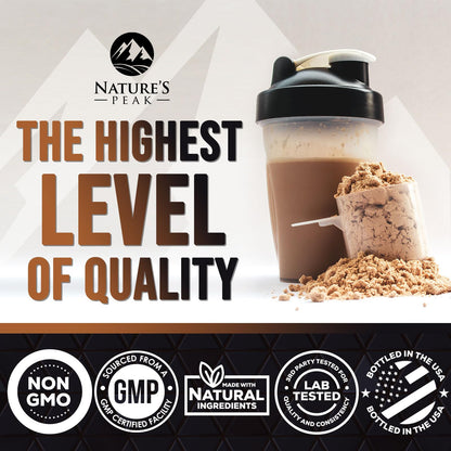 Nature's Premium 100% Whey Protein Powder, 24g of Protein, Double Rich Chocolate Nature's PeakUS supplements