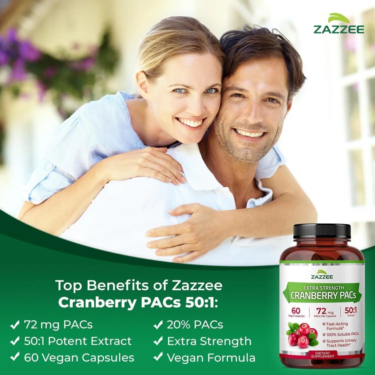 Zazzee Ultimate Urinary Tract Support Bundle | Super Concentrated Proanthocyanidin Cranberry Extract Capsules Plus D-Mannose 1000mg Capsules for UT & Bladder Cleansing (60 Servings Each) ZazzeeAu supplements