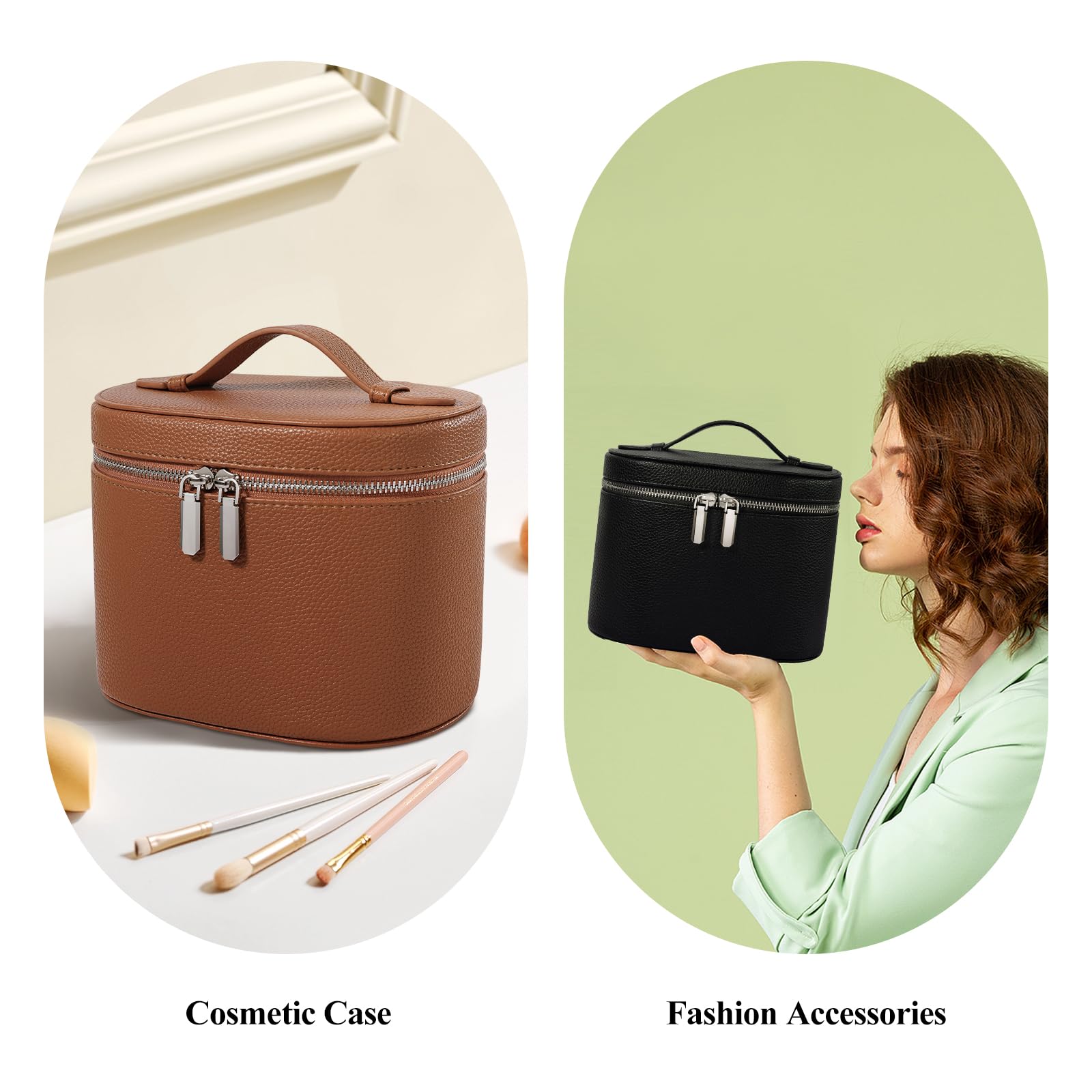 honitty Makeup Bag, Travel Make up Case with Compartments and Handle, Portable Cosmetic Organizer Bags,Toiletry Bag for Women honittyAu supplements