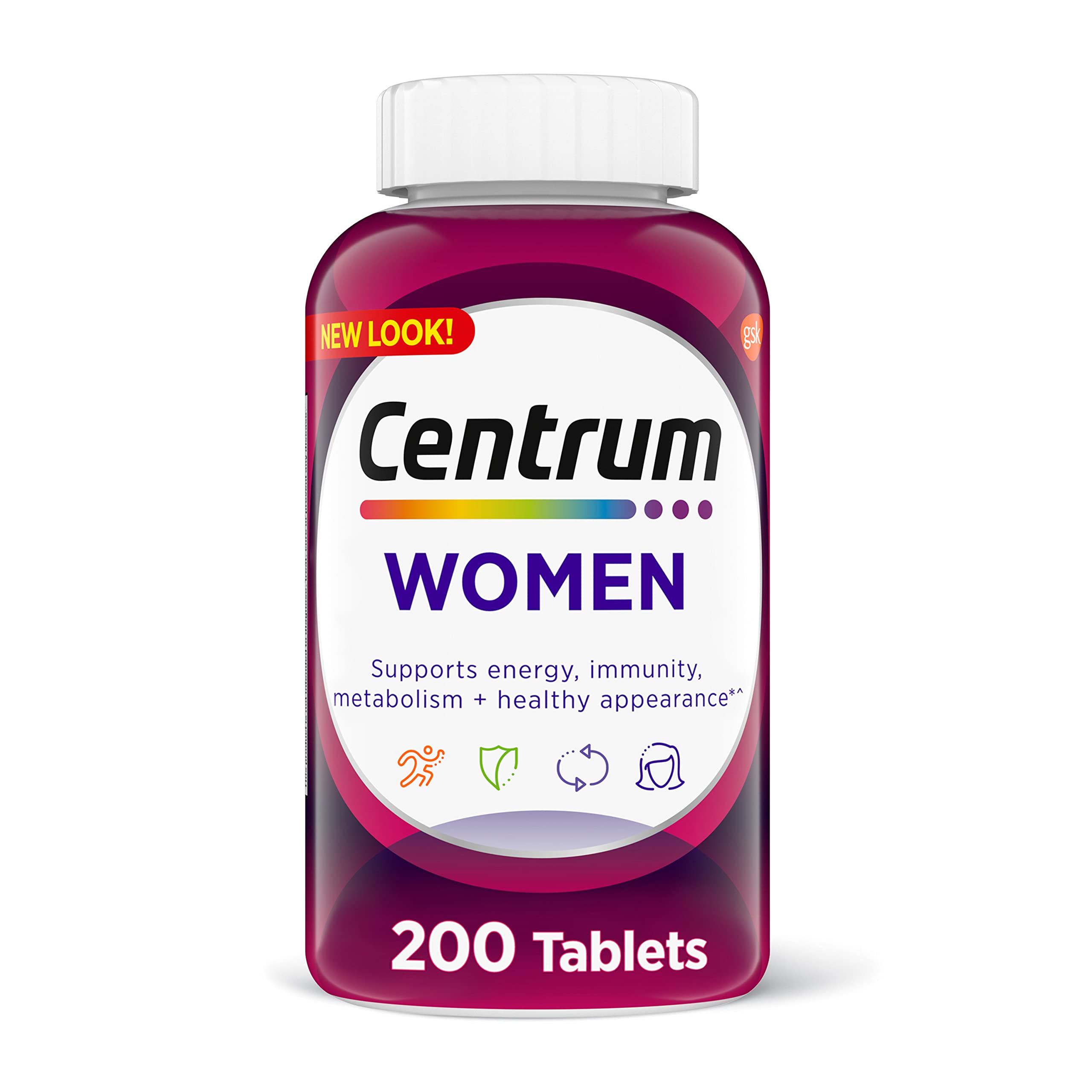 Centrum Multivitamin Tablet for Women, Multivitamin/Multimineral Supplement with Iron, Vitamin D3, B Vitamins and Antioxidant Vitamins C and E CentrumAu supplements