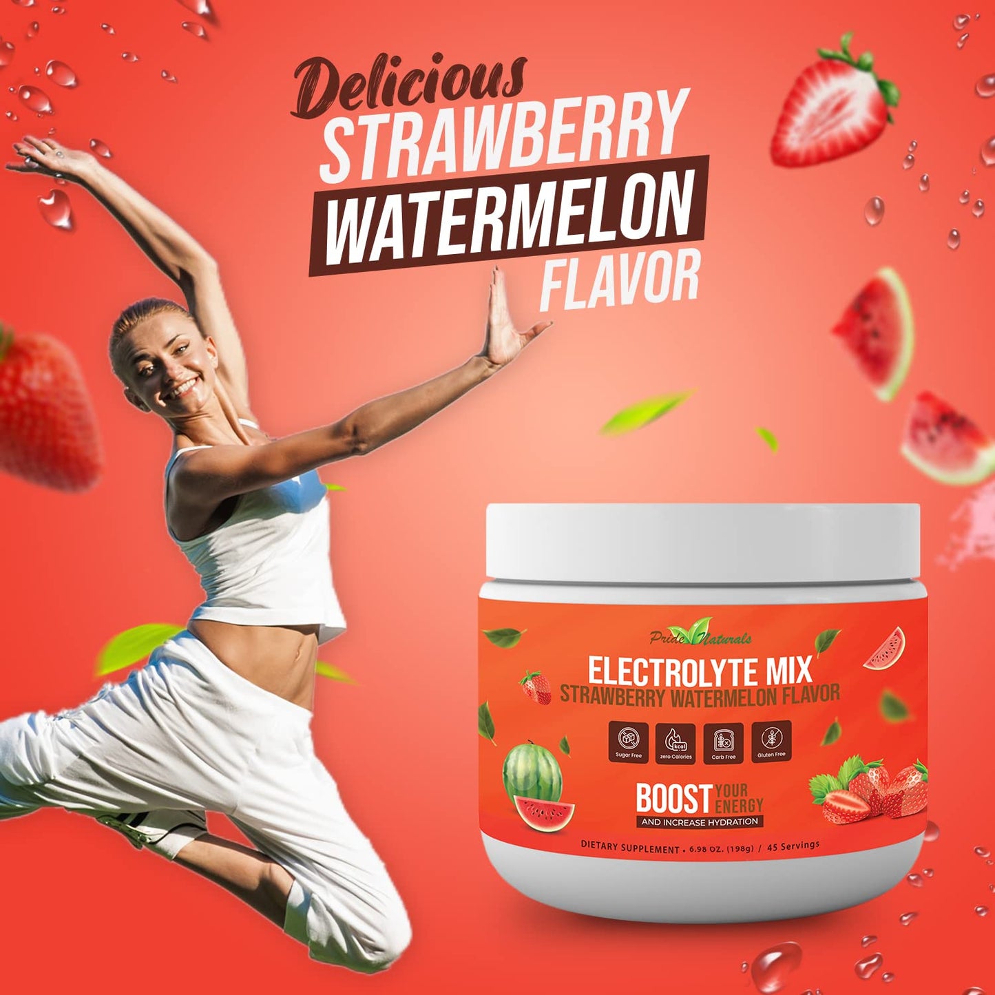 Electrolyte Powder - Refreshing Workout Recovery Electrolytes, Sugar Free, Gluten Free Pride Naturals, IncUS supplements