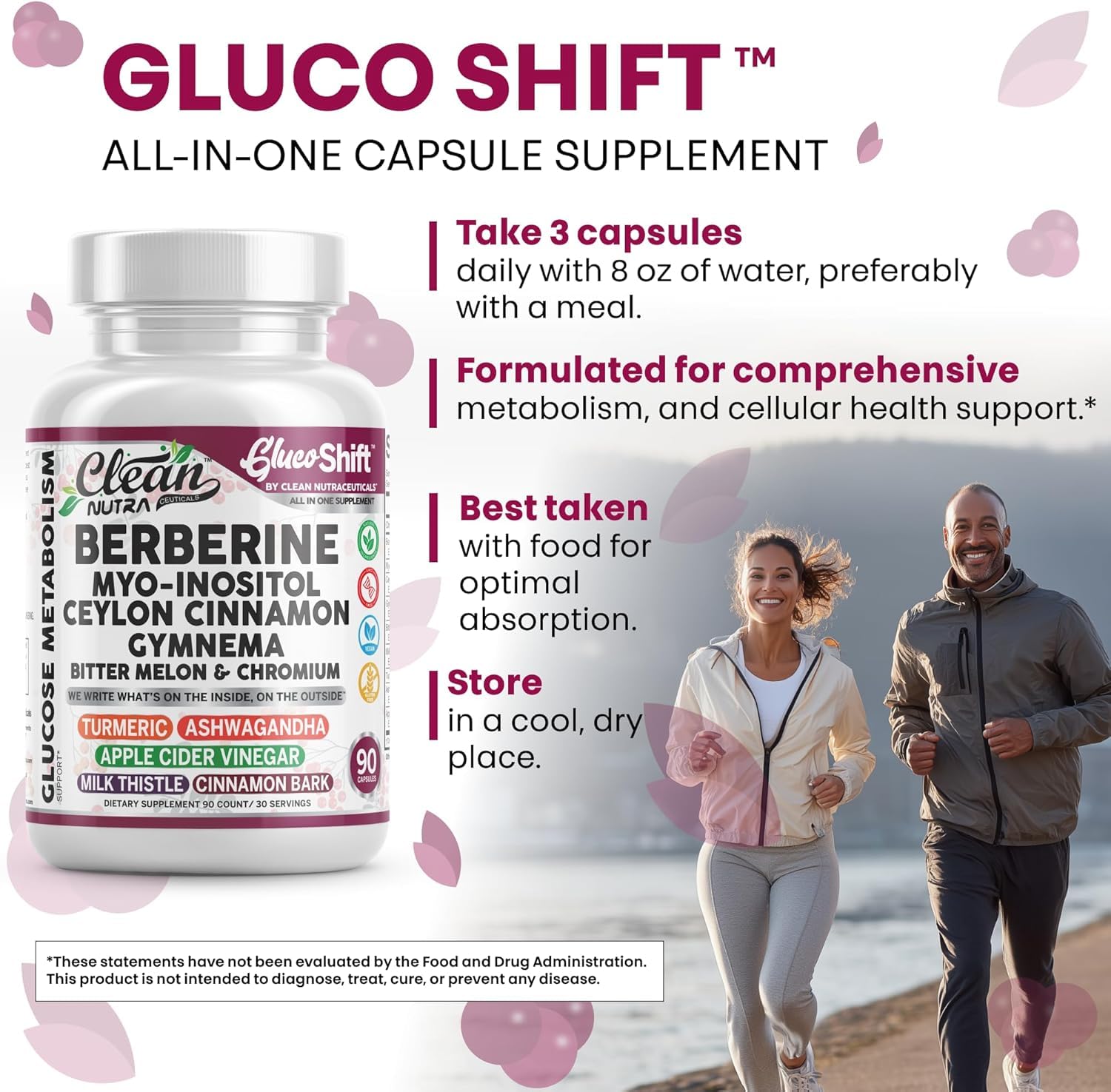 Clean Nutra Berberine Supplement Myo-Inositol Ceylon Cinnamon Gymnema Bitter Melon Chromium Complex for Digestion, Antioxidant Support & Wellness 90 Vegan Capsules Non-GMO Clean NutraceuticalsAu supplements