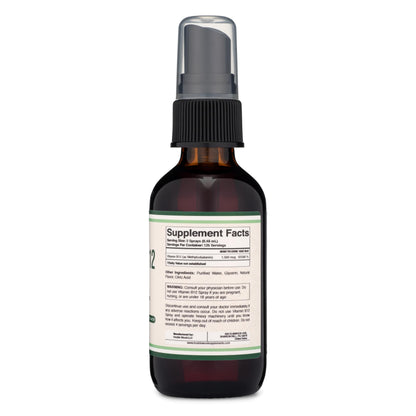 Vitamin B12 Sublingual Spray (2 Spray Dose of Vitamin 12 1000mcg, 3 Spray Serving Size Double Wood SupplementsUS supplements