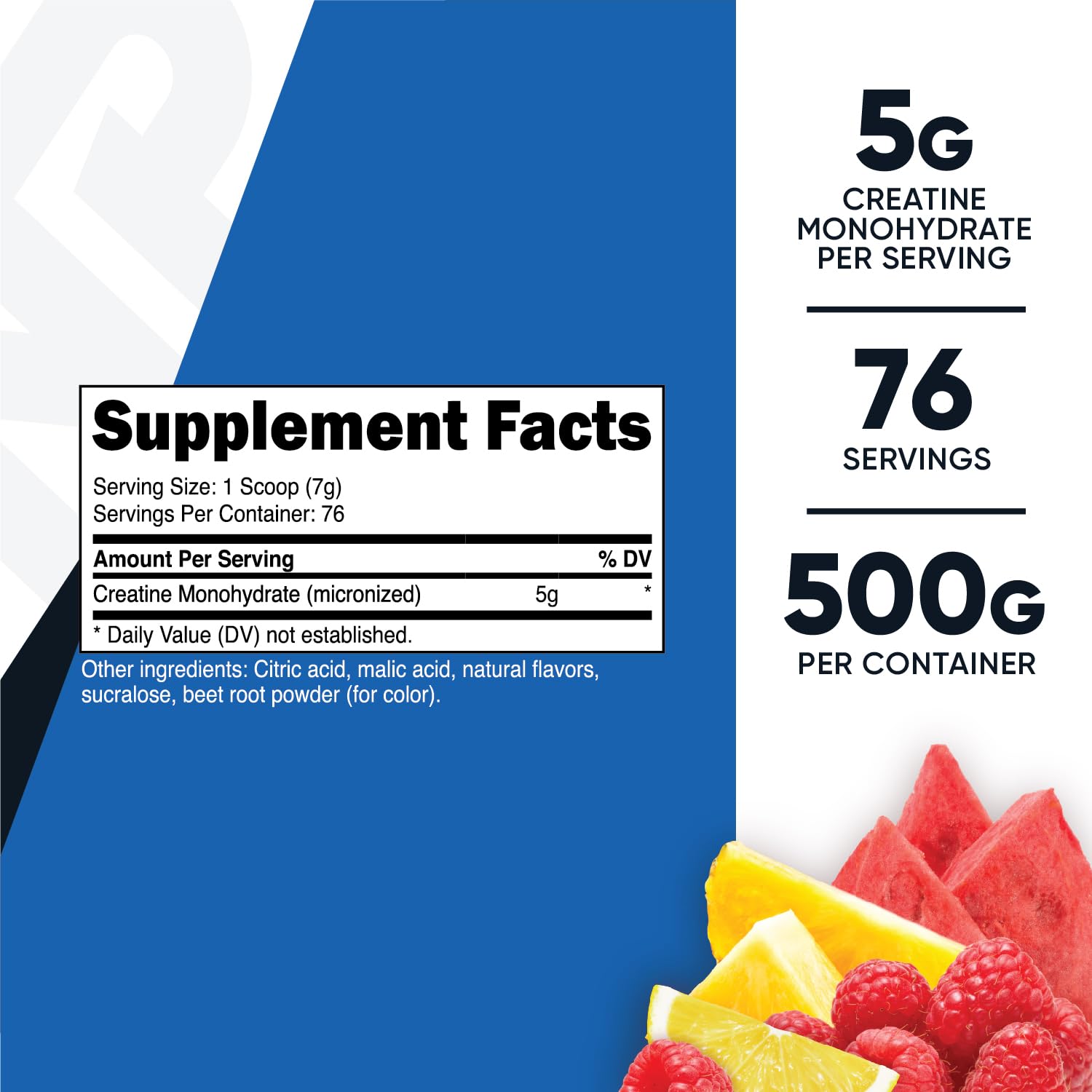 Nutricost Creatine Monohydrate Powder (Fruit Punch, 500 Gram) NutricostUS supplements