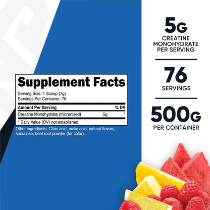 Nutricost Creatine Monohydrate Powder (Fruit Punch, 500 Gram) NutricostUS supplements