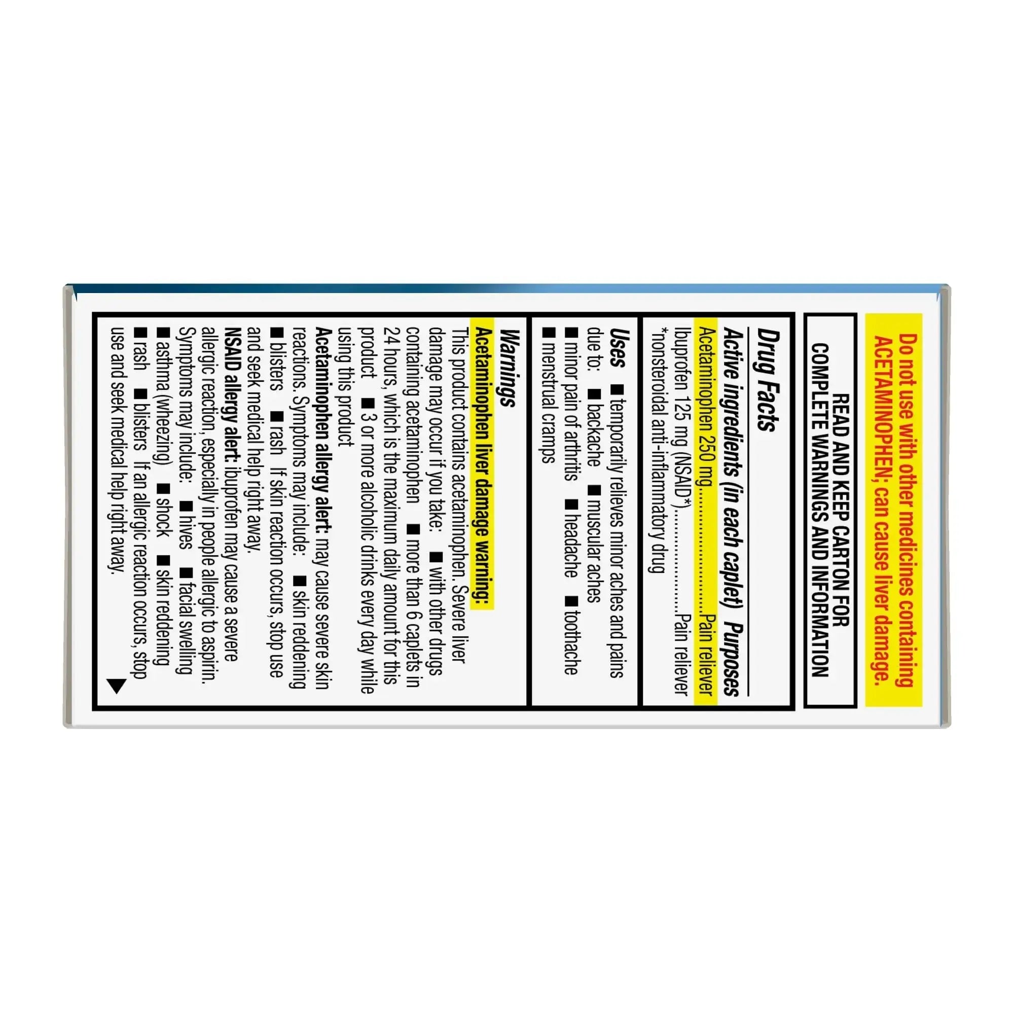 GoodSense Dual Action Acetaminophen and Ibuprofen (NSAID) Tablets, 250 mg/125 mg, Back Pain, 36 Count GoodSenseAu supplements