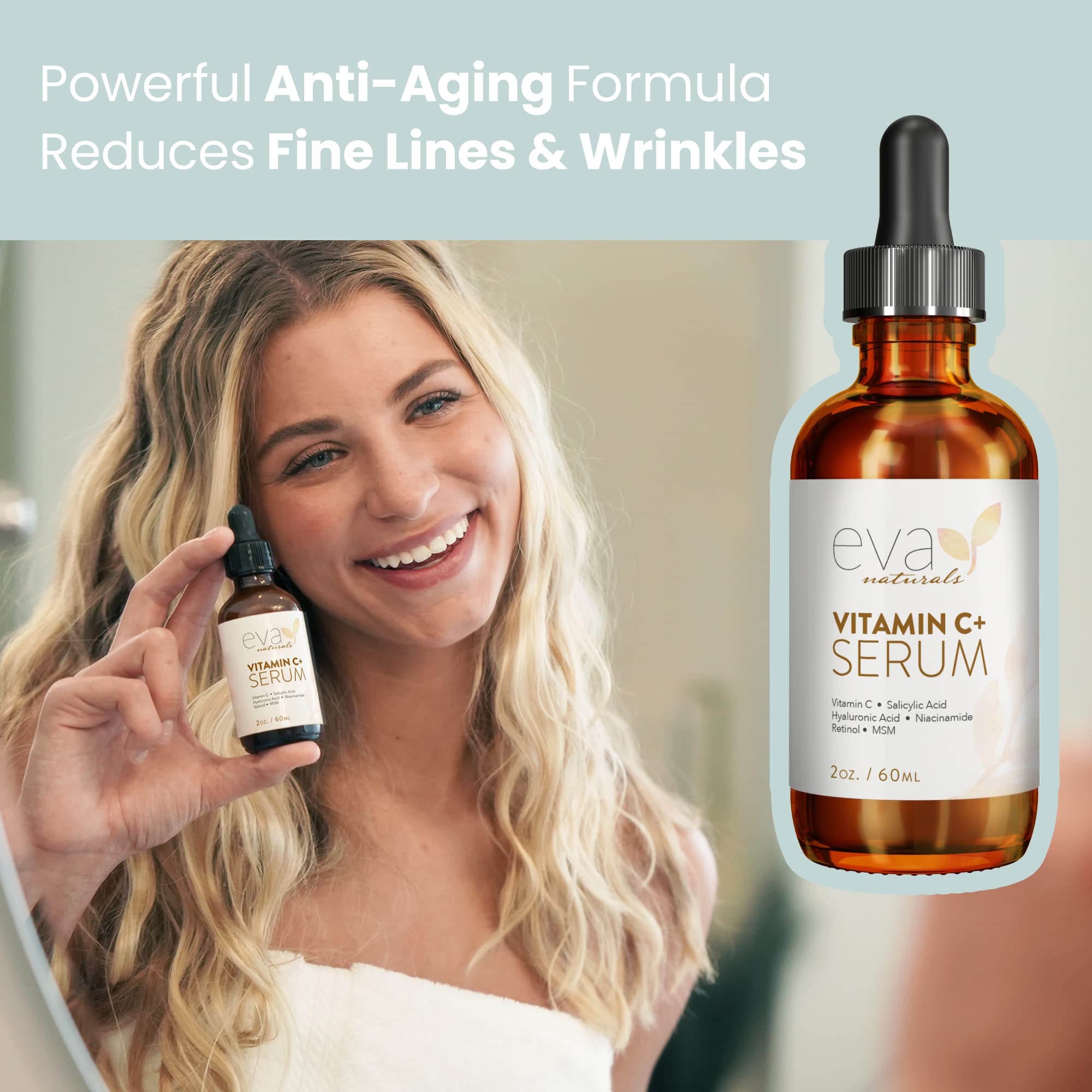 Vitamin C Serum for Face - Vitamin C Facial Serums with Hyaluronic Acid, Retinol Eva NaturalsAu supplements