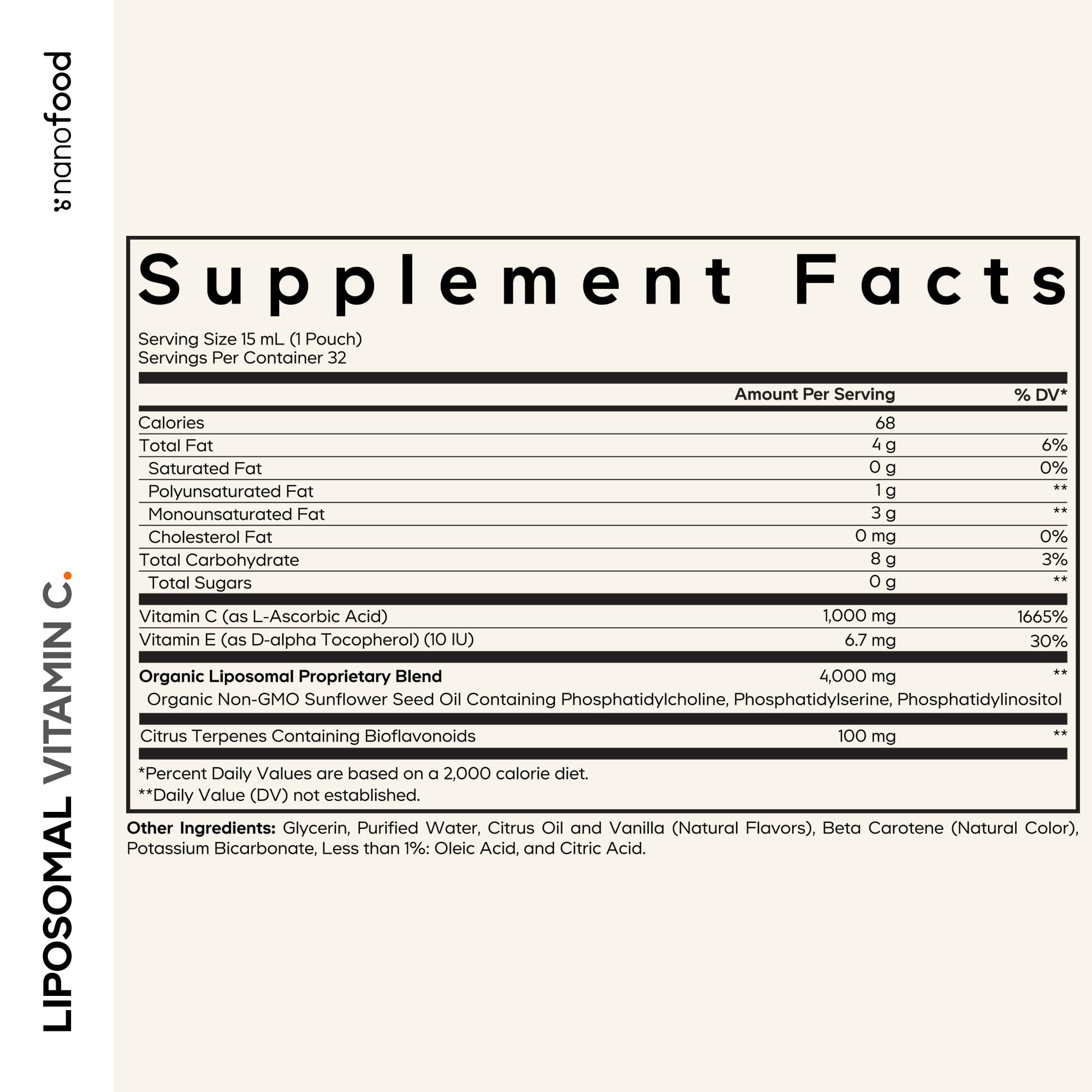 Codeage Liposomal Vitamin C Liquid 1000mg Vitamin C, 4000mg Essential Phospholipids, Supplement For Daily Immune Support, Liposomes For Absorption, Citrus Bioflavonoids, Vitamin E, Non-GMO, 32 Pouches CodeageAu supplements