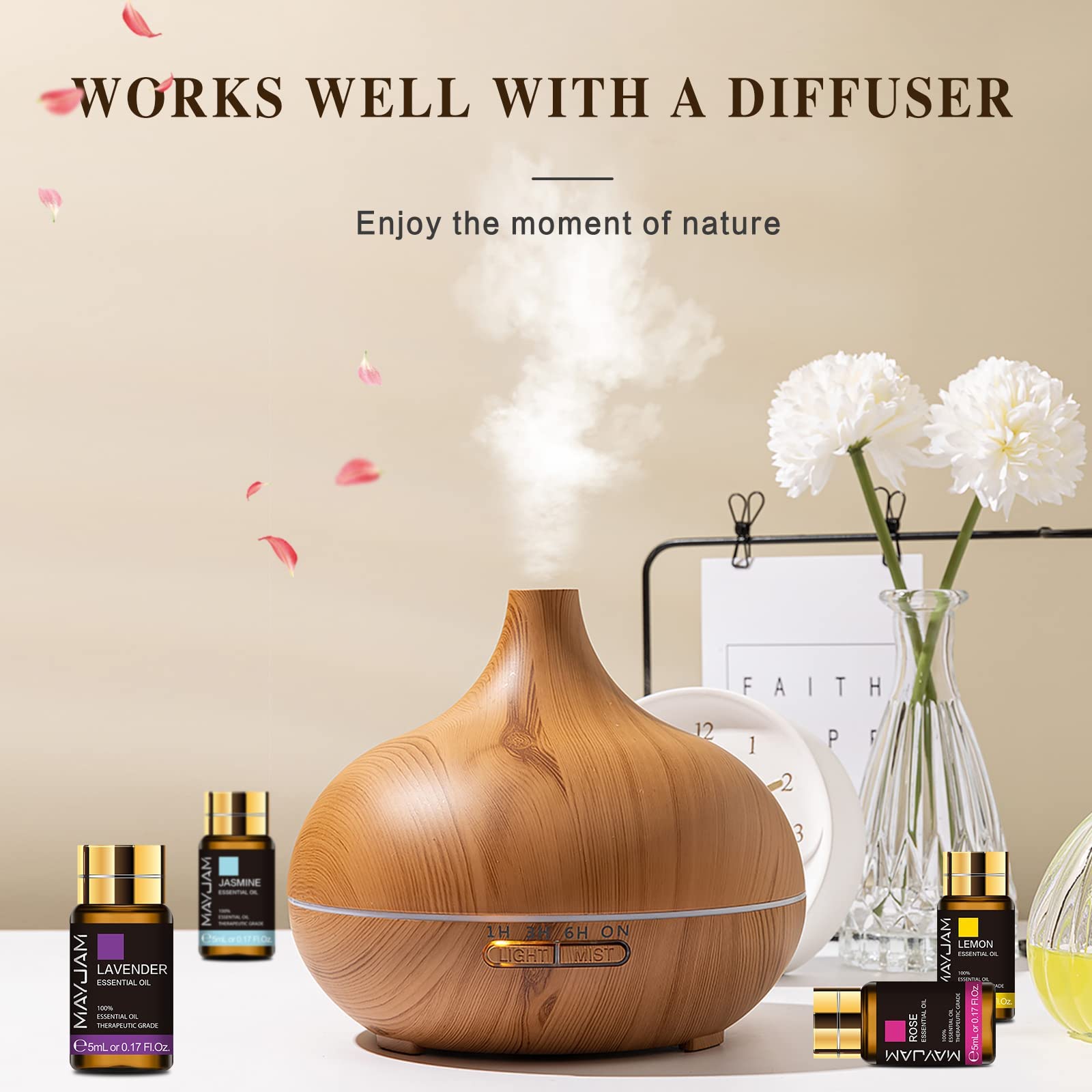 MAYJAM Tea Tree 20 Pcs Pure Essential Oil Gift Set, for Diffuser, Humidifiers, Skin Care, Massage MAYJAMAu supplements