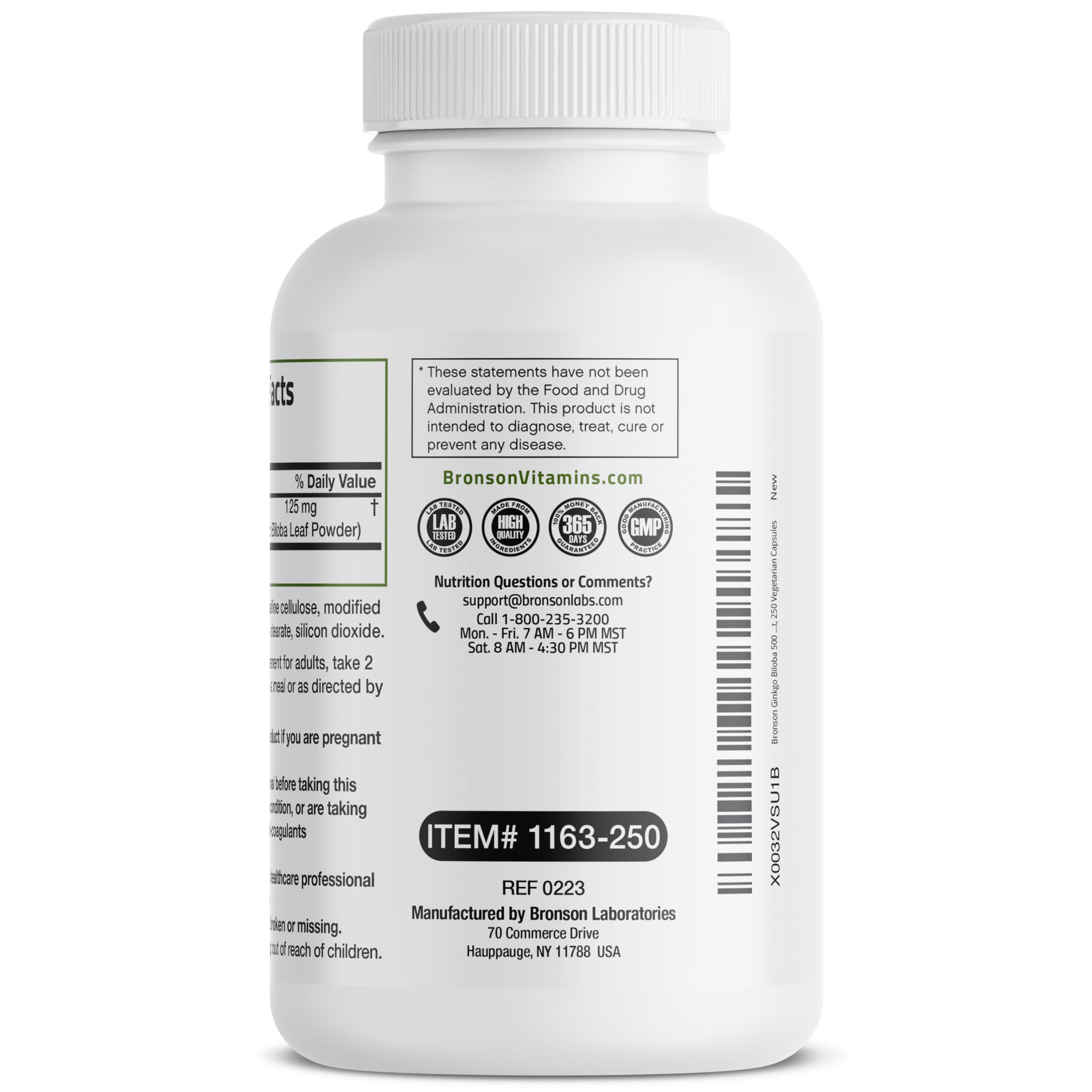 Bronson Ginkgo Biloba Extra Strength 125mg (4:1 Extract) Equivalent to 500mg BronsonAu supplements