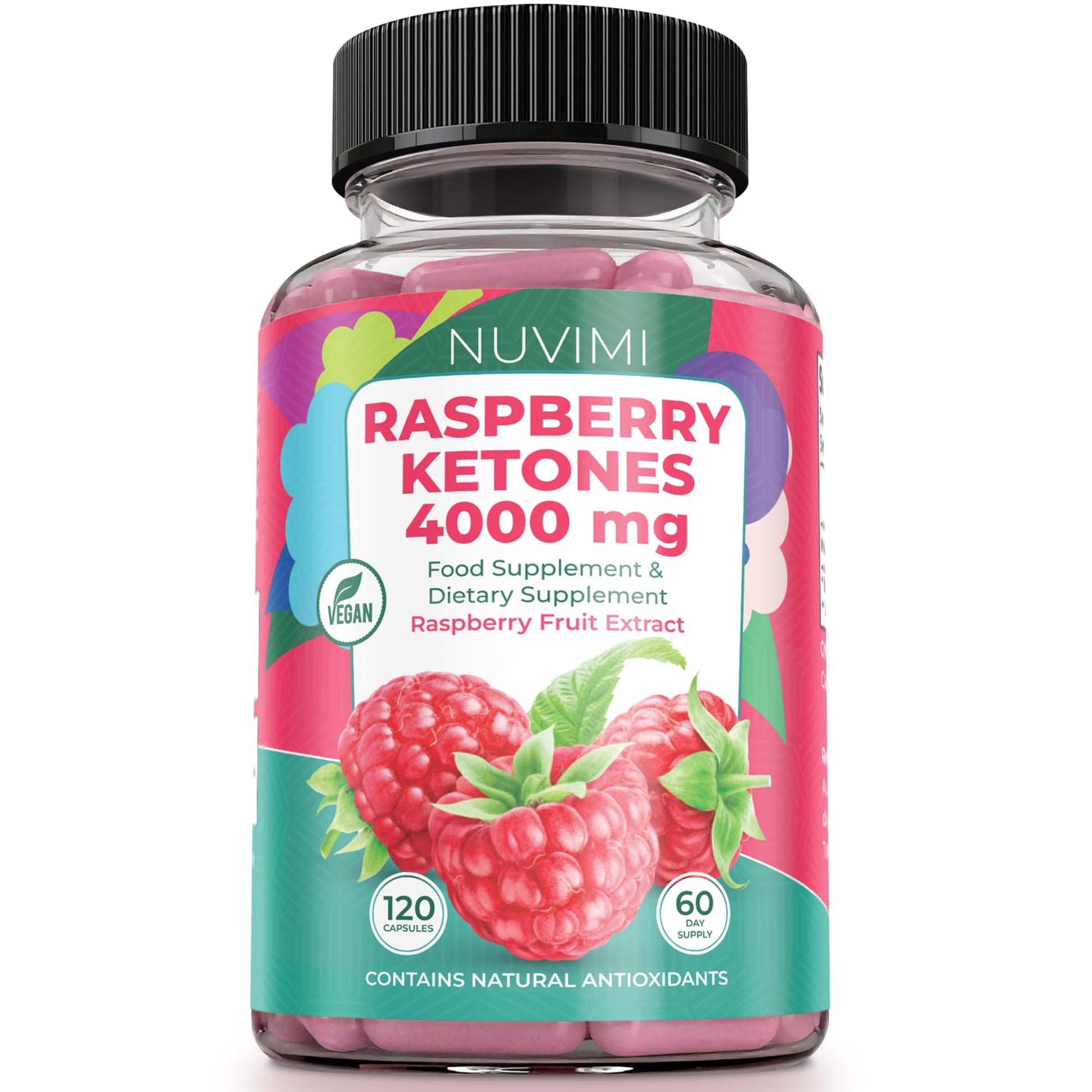 NUVIMI Raspberry Ketones 4000 mg Natural Dietary Food Supplement to Support Healthy NUVIMIUS supplements