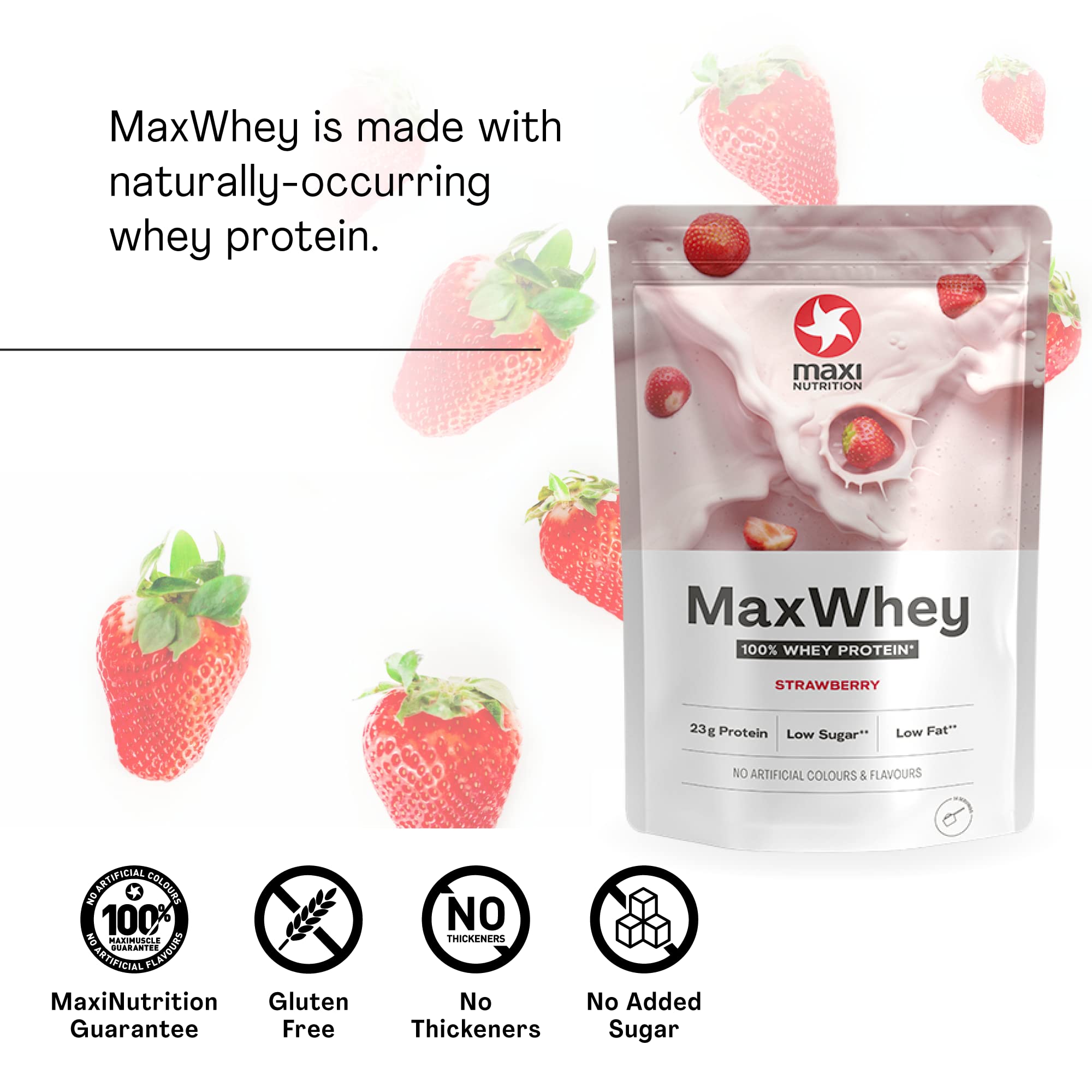 MaxiNutrition - MaxWhey - Whey Protein Powder Strawberry - Low-Fat - Low Sugar MaxiNutritionAu supplements