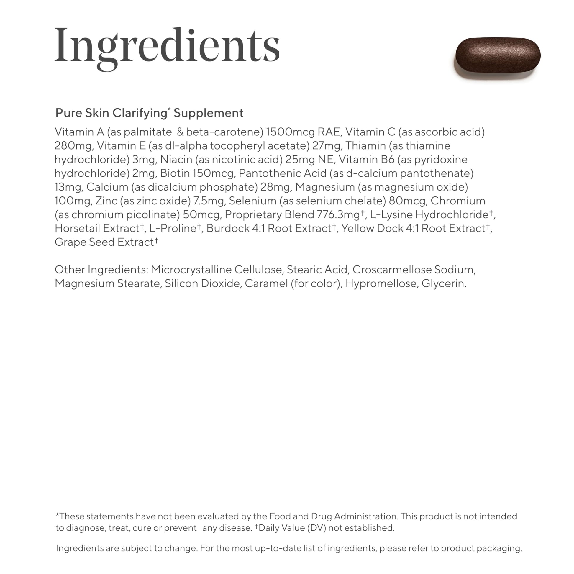 Murad Pure Skin Acne Supplements – 60 Tablets – Clear Skin Support with Blend of Vitamin A & B6, Zinc, Amino Acids, & Burdock Root – Promotes Healthy Skin, Oil Balance, Gut Health & Stress Relief MuradAu supplements