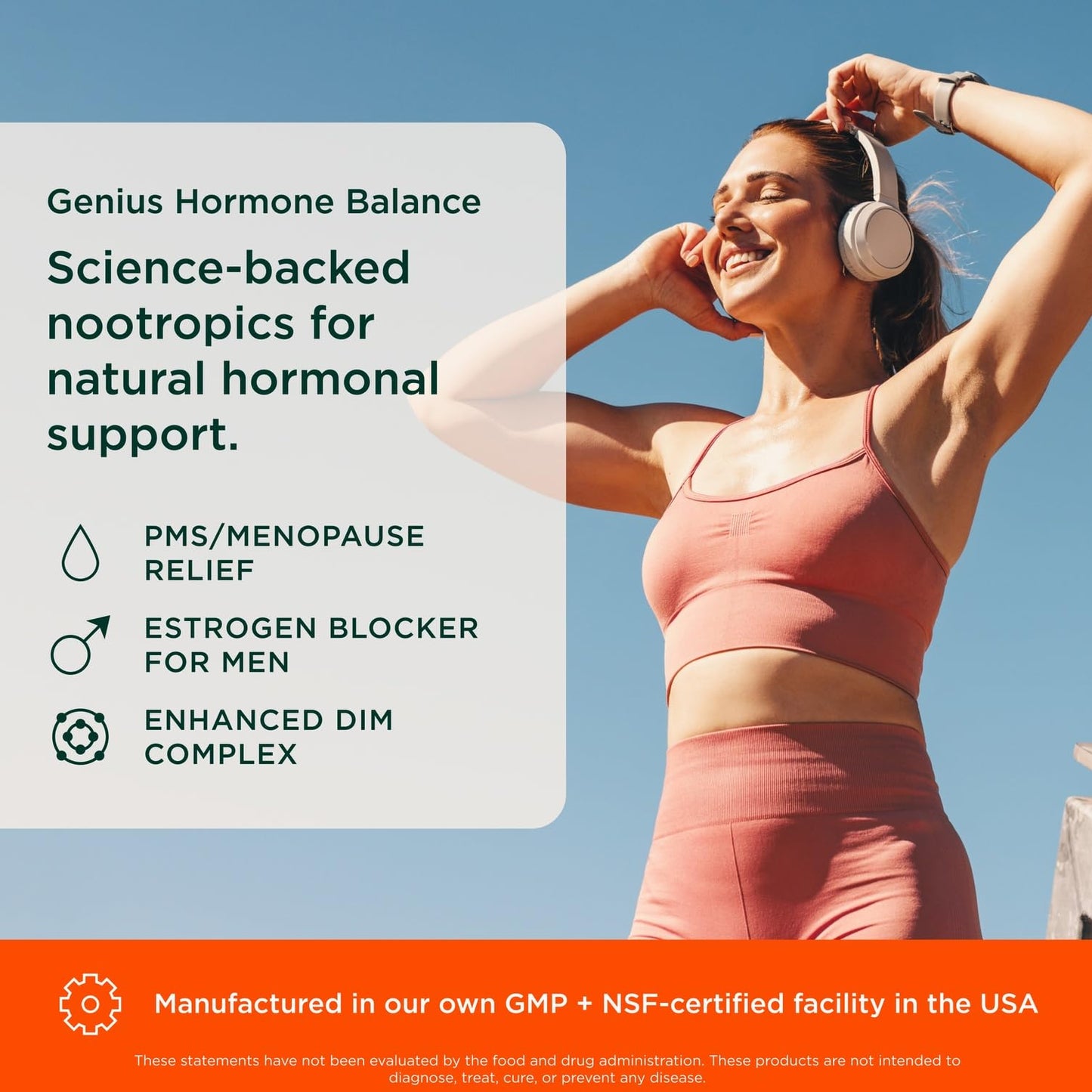 Genius Estrogen Balance, Dim Supplement - Blocker for Men & Women - Hormones, Hormonal Acne & Menopause - Aromatase Inhibitor with Grape Seed Extract & BioPerine - 30 Capsules The Genius BrandUS supplements