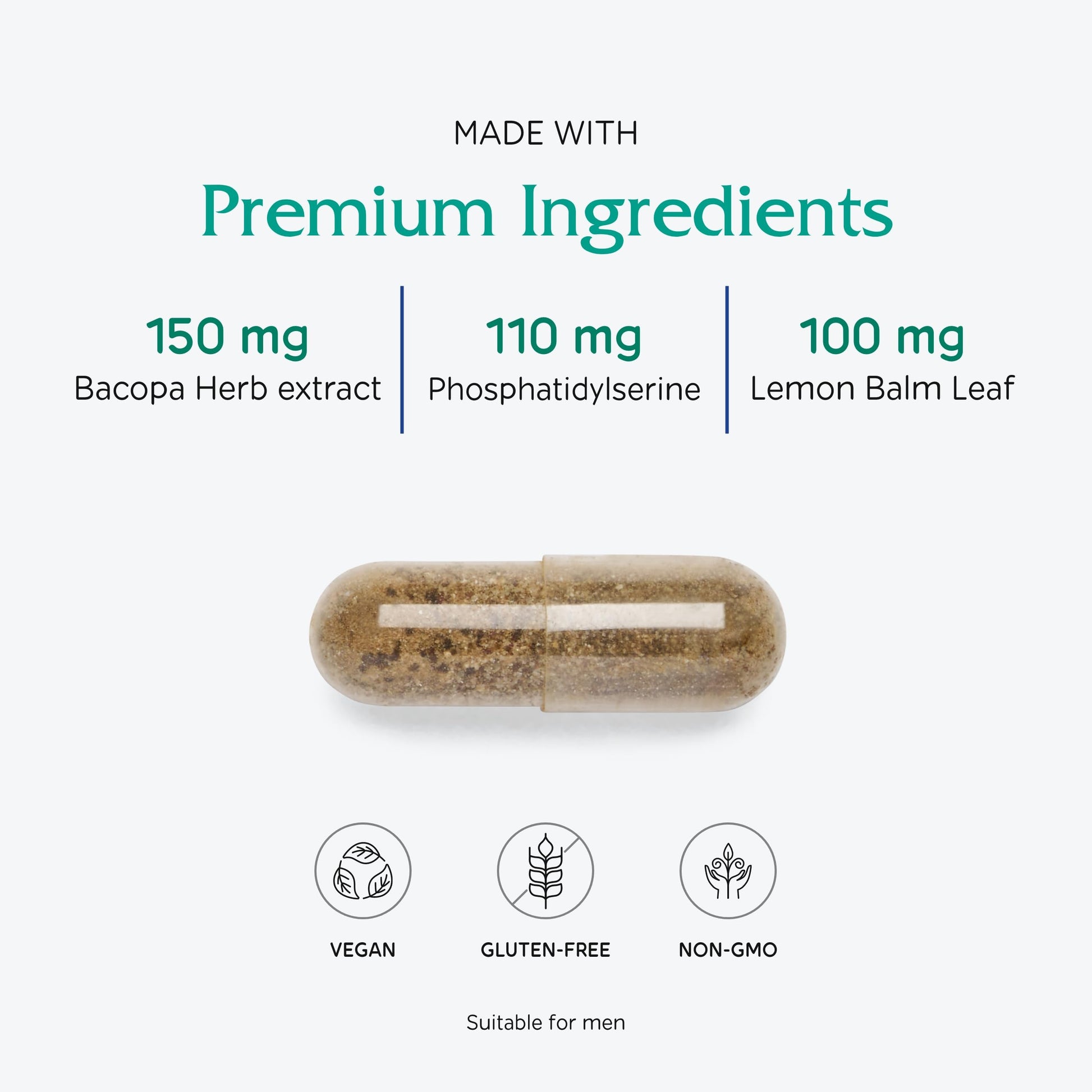 Vitanica MindBlend, Brain Support, Vegan, 60 Capsules VitanicaAu supplements