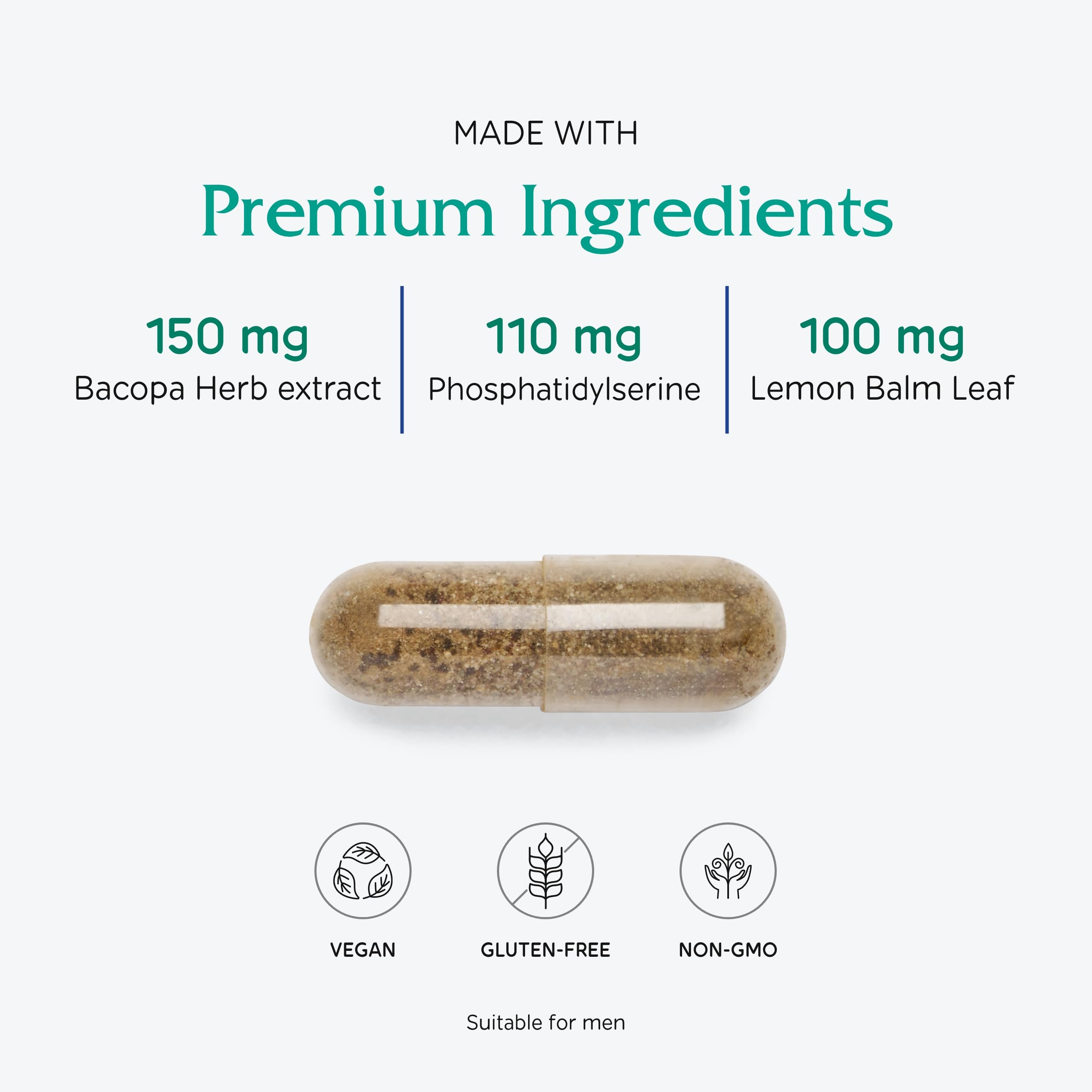 Vitanica MindBlend, Brain Support, Vegan, 60 Capsules VitanicaAu supplements